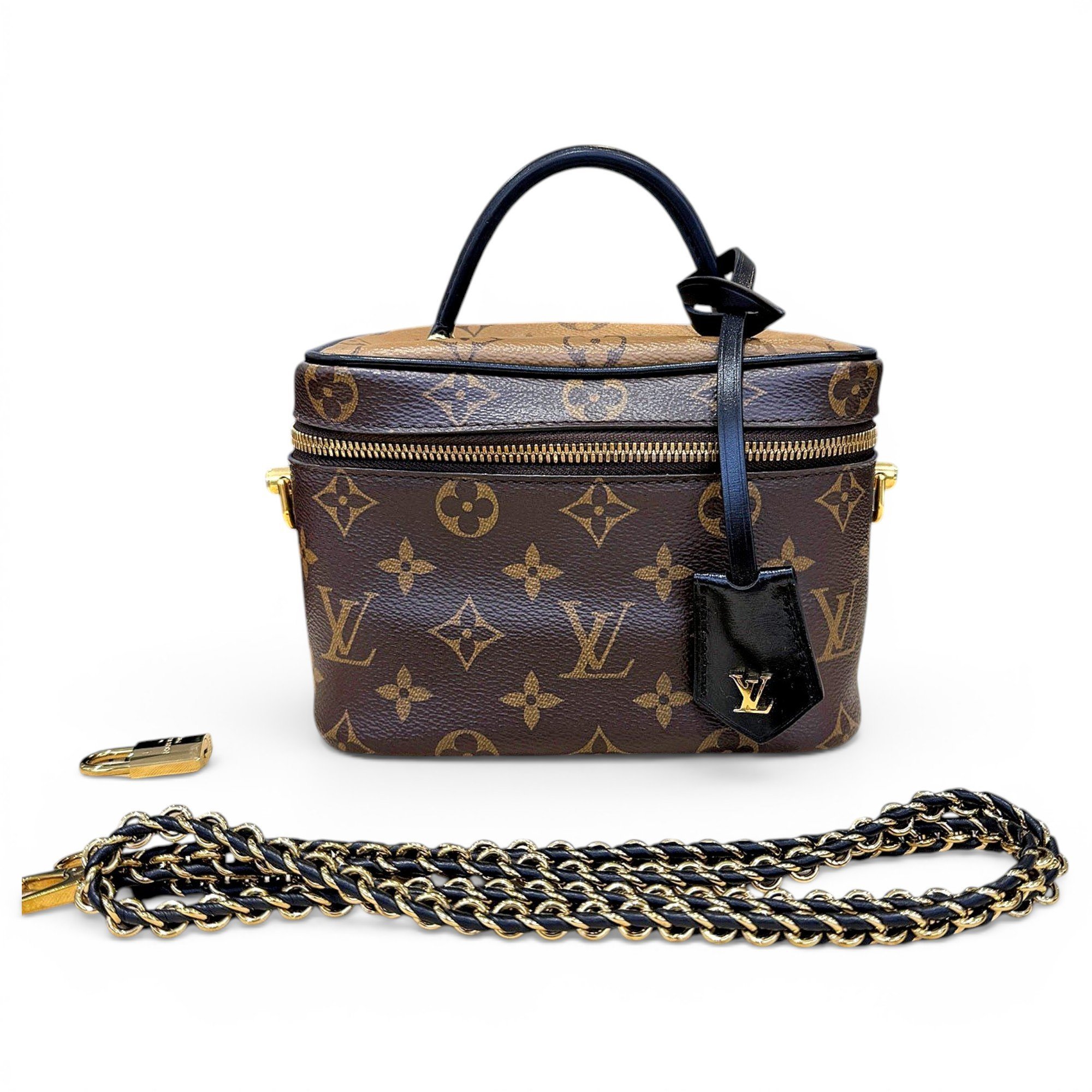 Vanity leather handbag