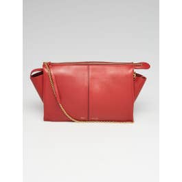 Celine Celine Dark Claycourt Smooth Leather Trifold Clutch Bag