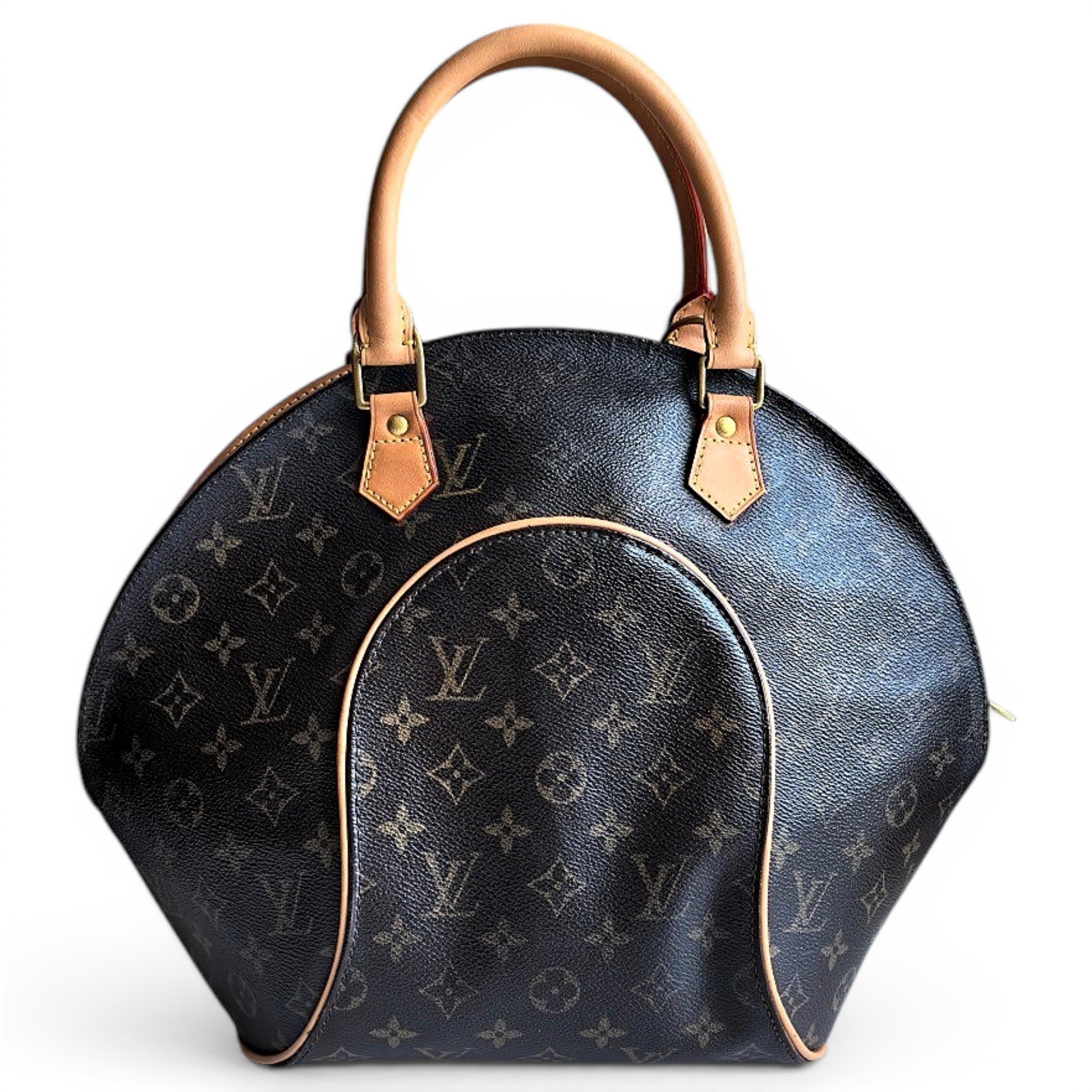 Ellipse leather handbag