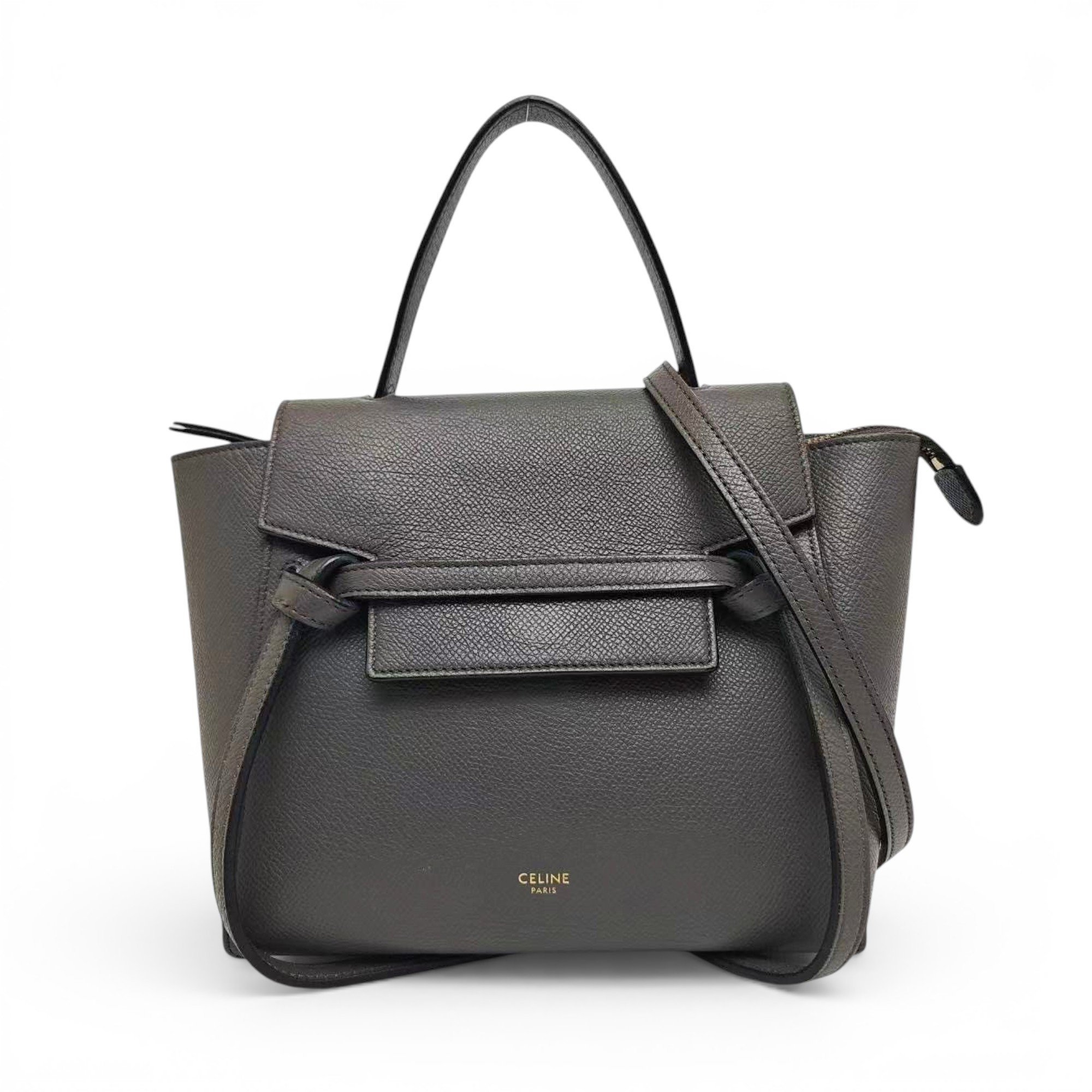 Belt leather handbag