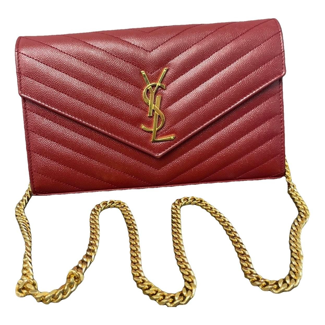 Portefeuille enveloppe leather handbag