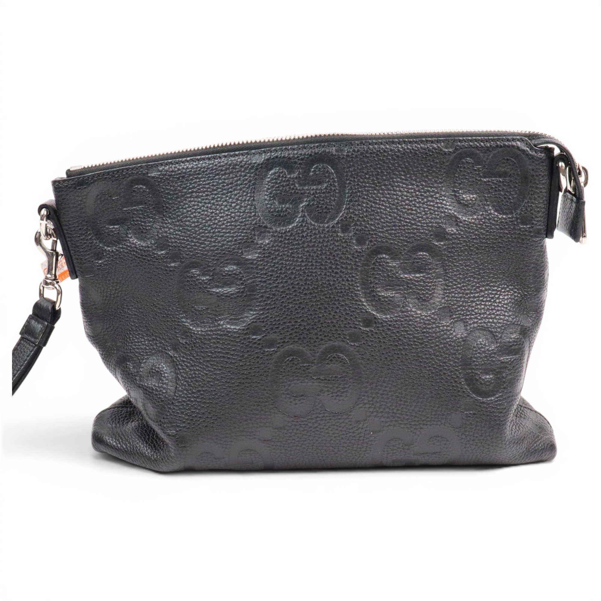 Leather clutch bag