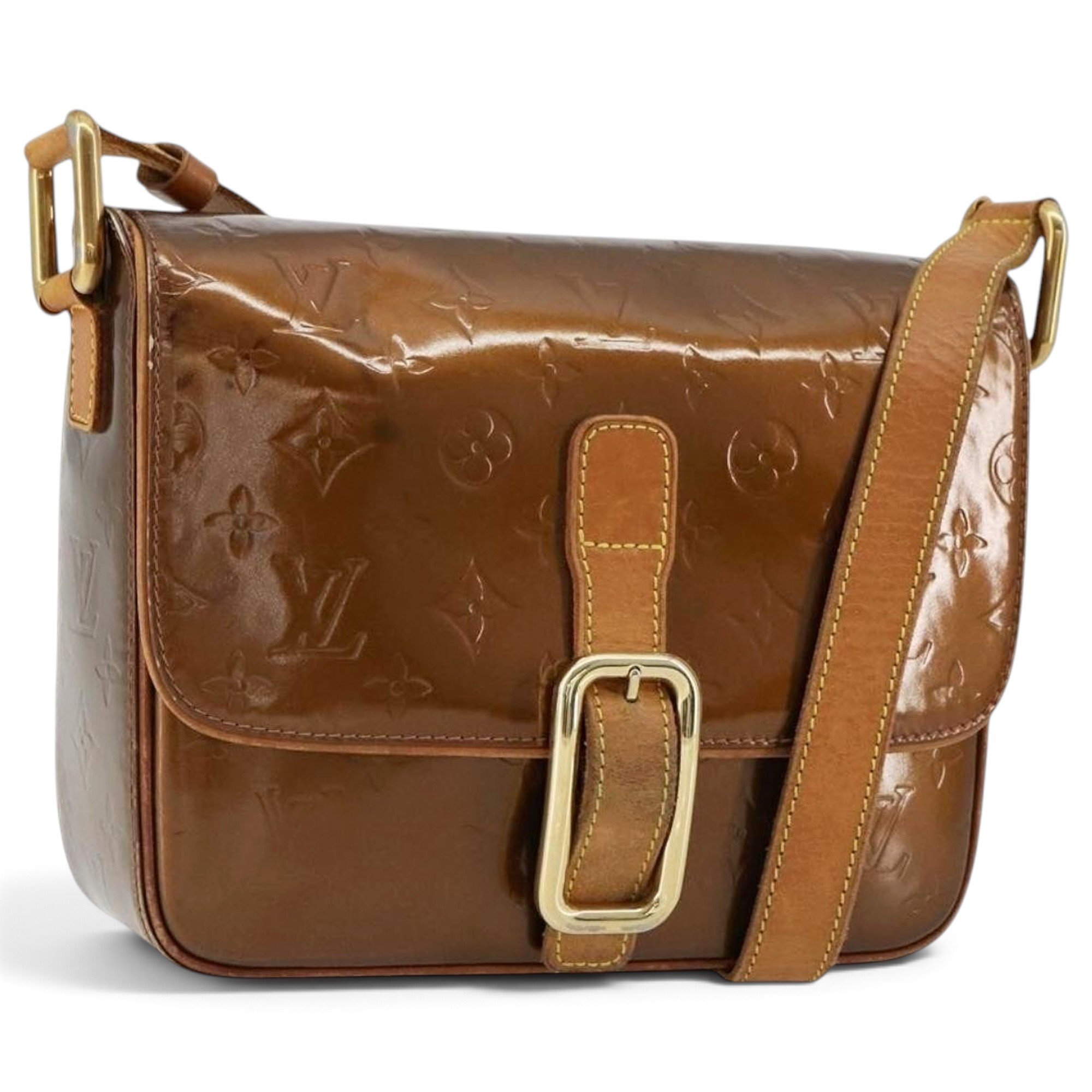 Patent leather handbag