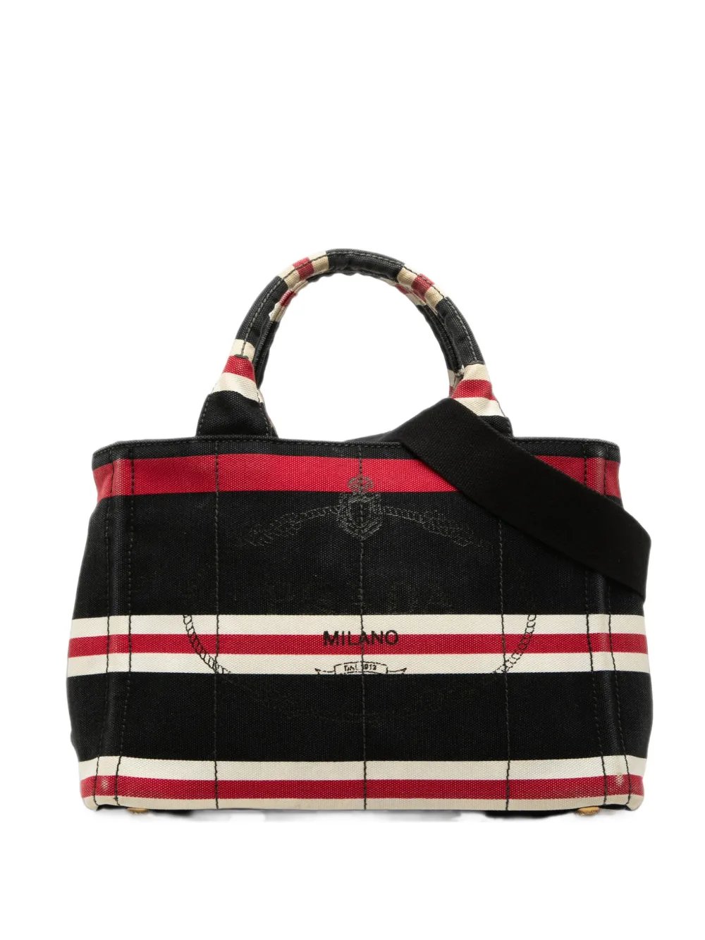 2013-2026 Small Canvas Canapa Logo Stripes Tote satchel