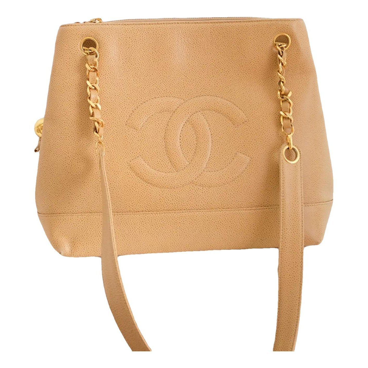 Vintage CC Chain leather tote