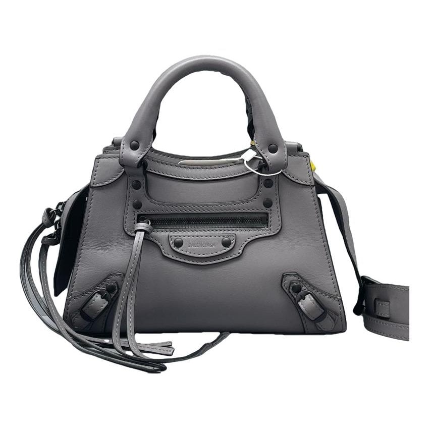 City leather handbag