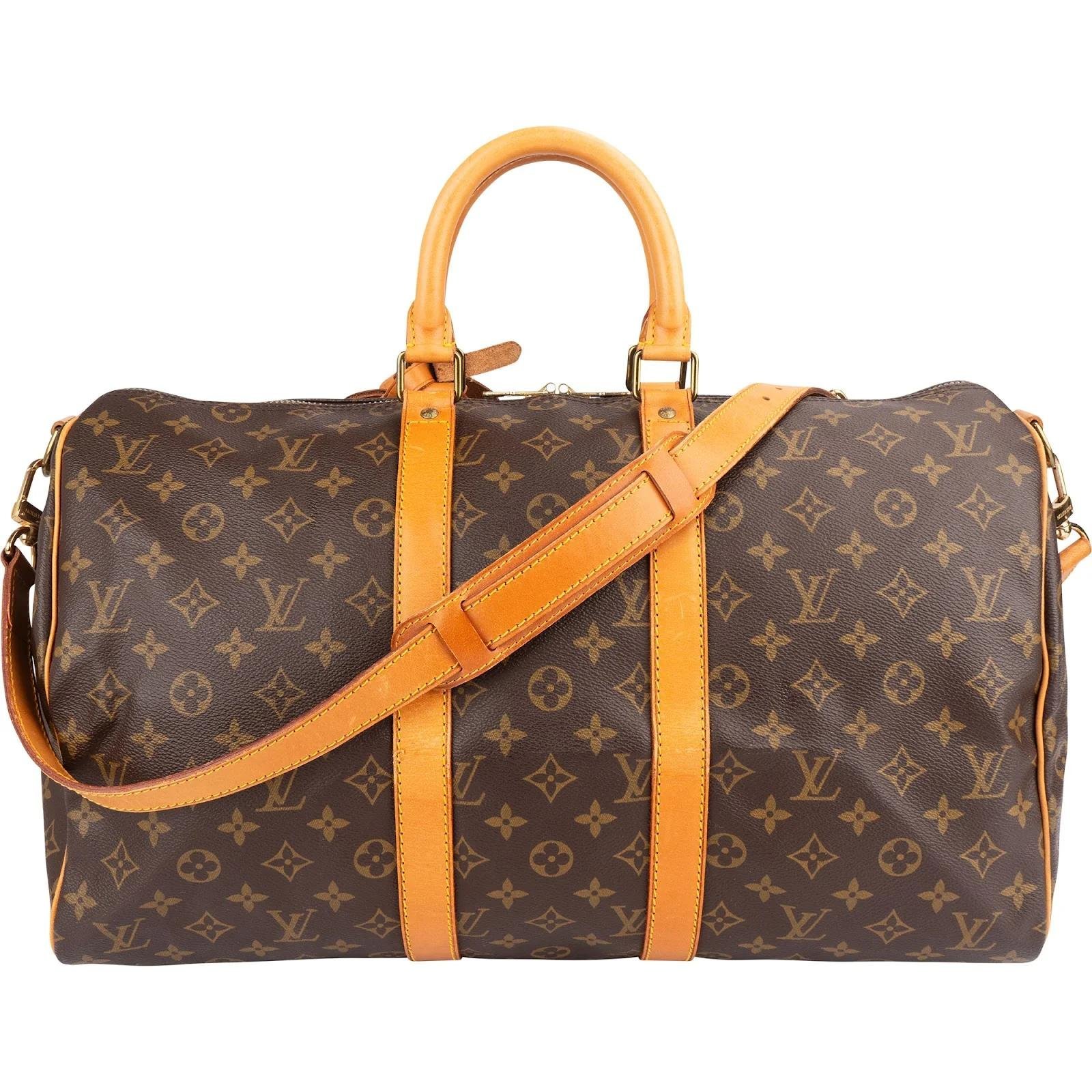 Keepall leather travel bag