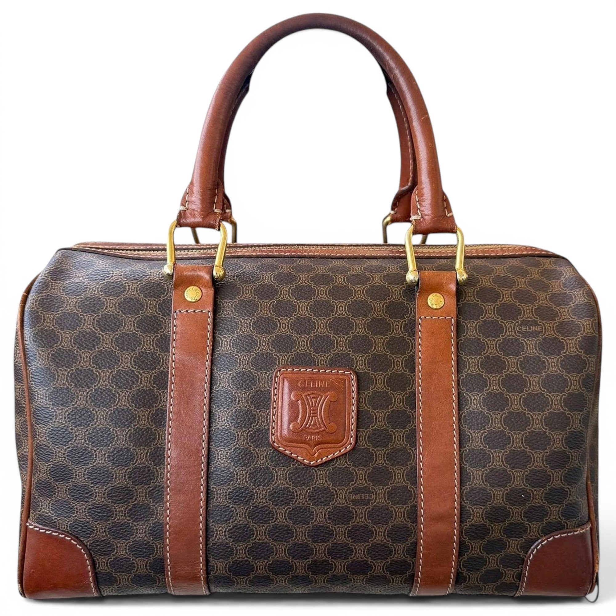 Leather bowling bag