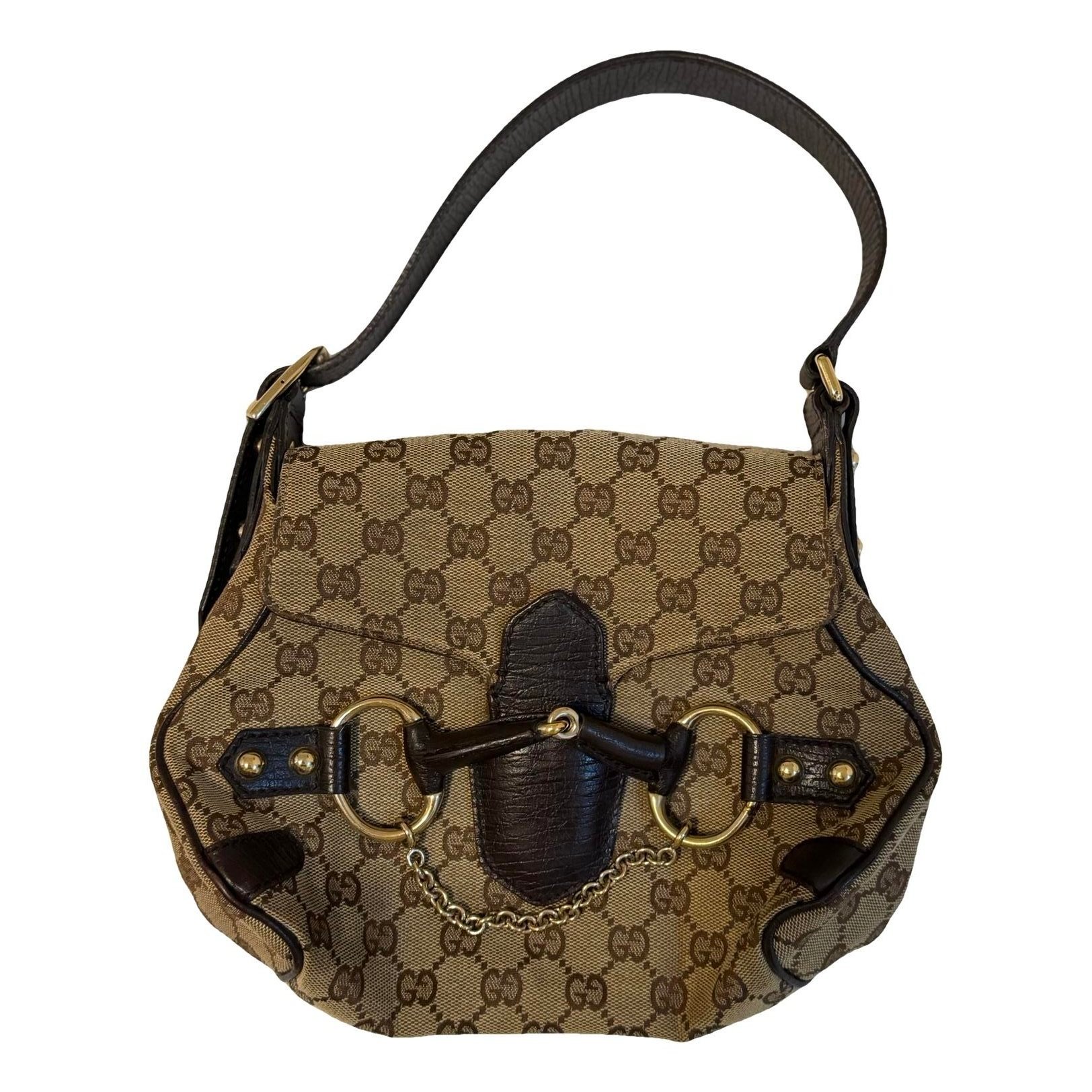 Horsebit Chain leather handbag