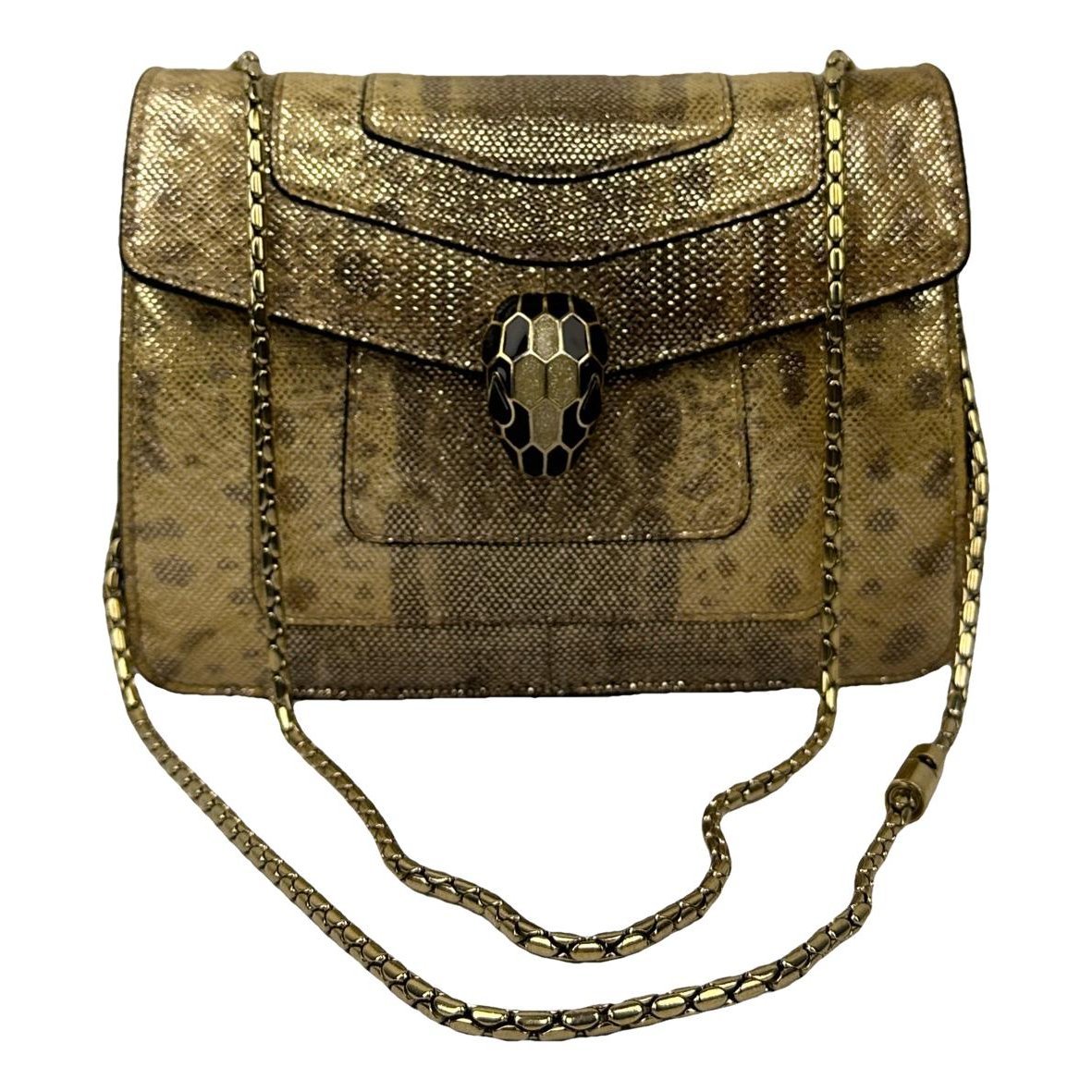 Serpenti leather handbag
