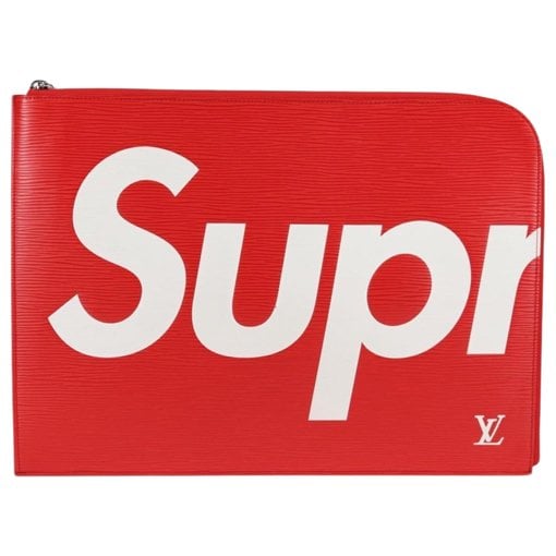 Leather clutch bag