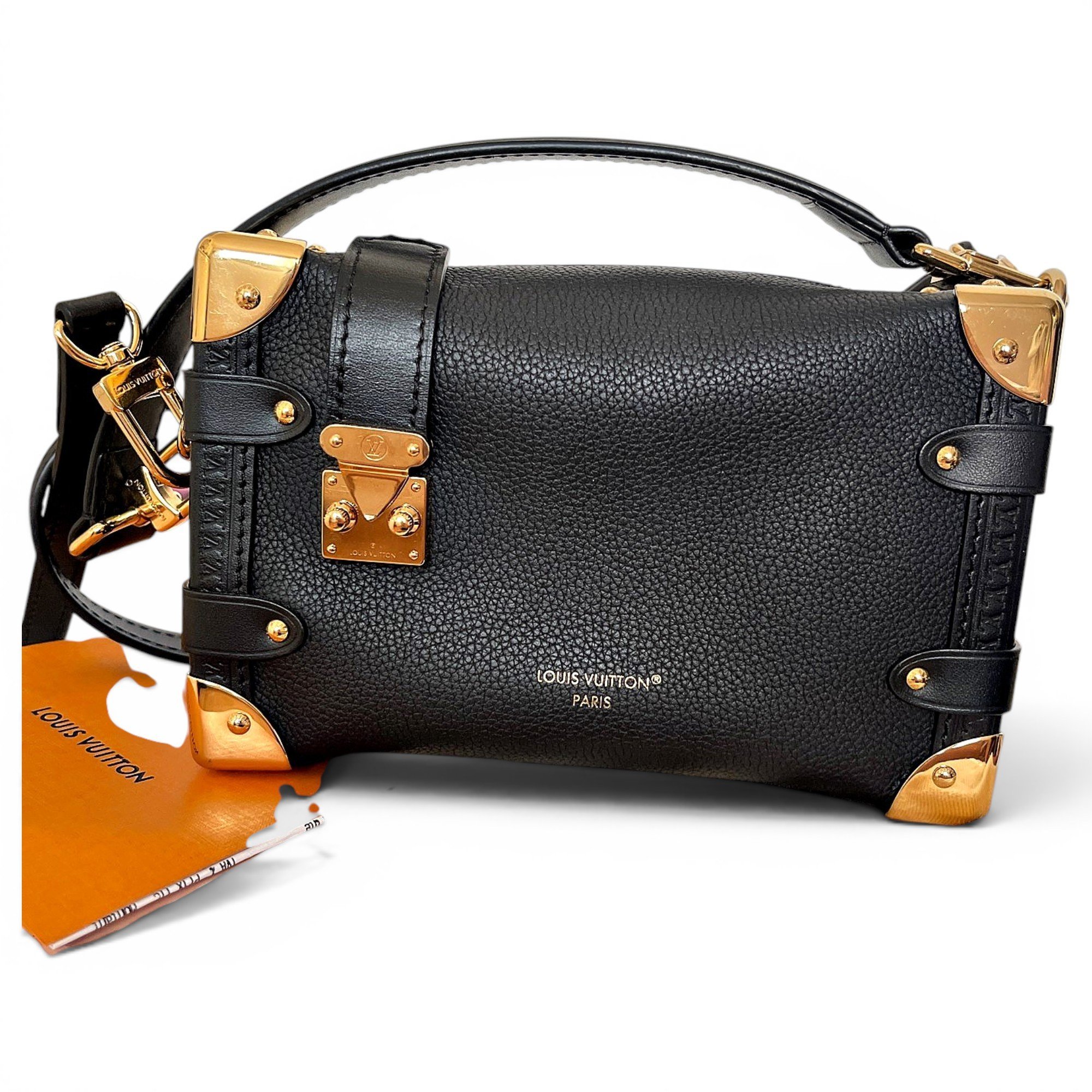 Side Trunk leather handbag