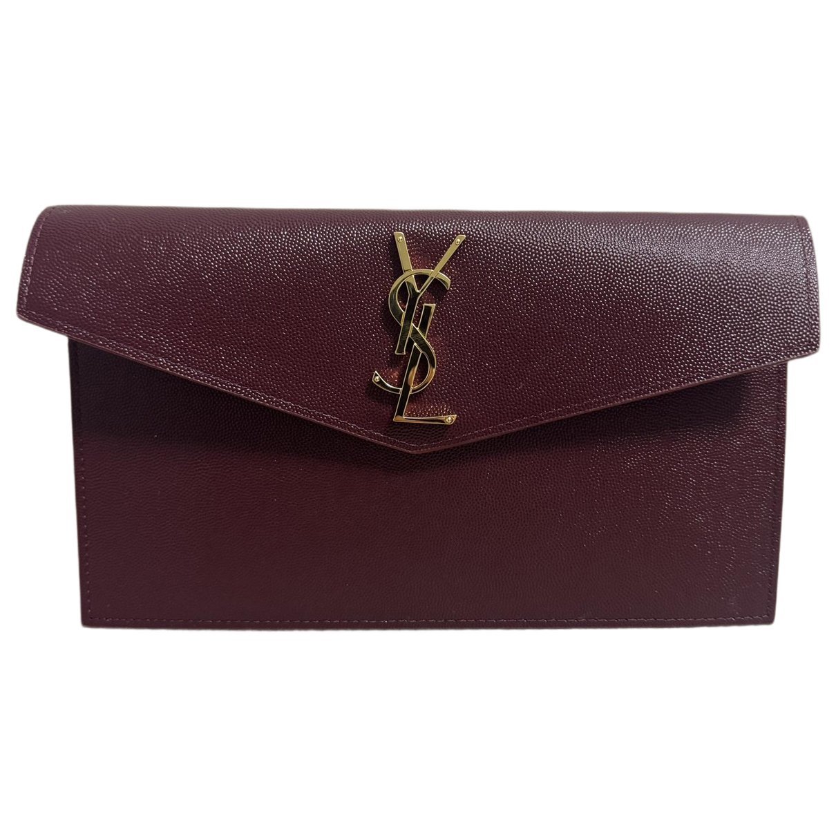 Leather clutch bag