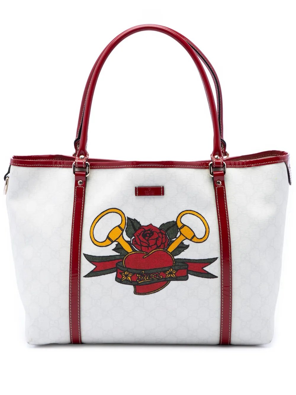 2016-2026 Medium GG Supreme Tattoo Heart Joy tote bag