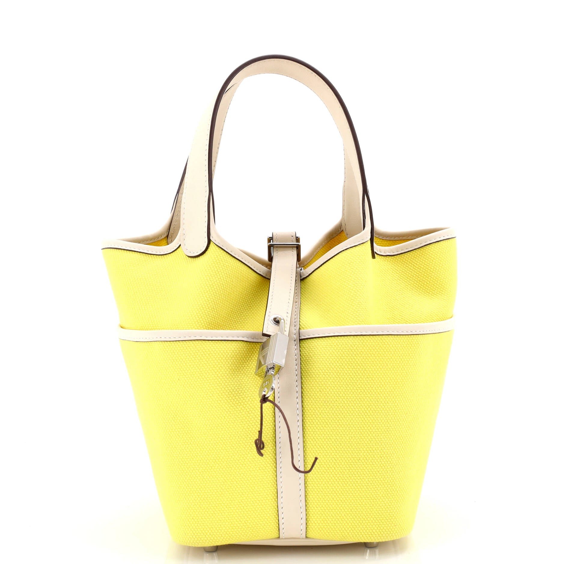 Hermes Cargo Picotin Lock Bag Canvas and Swift PM