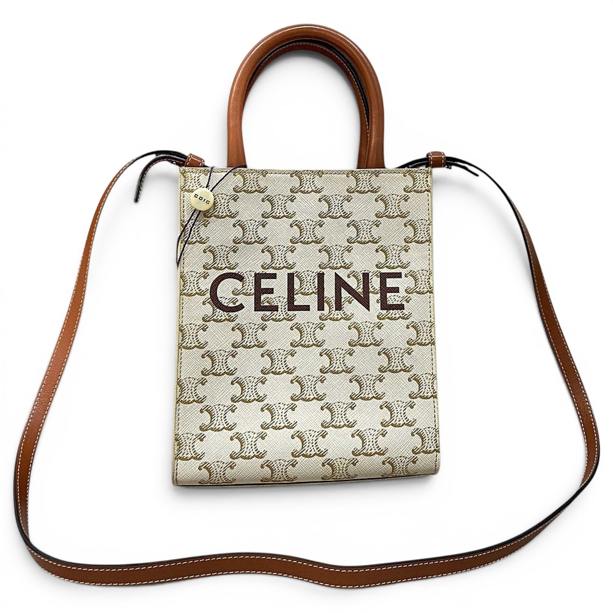 Cabas Vertical leather tote