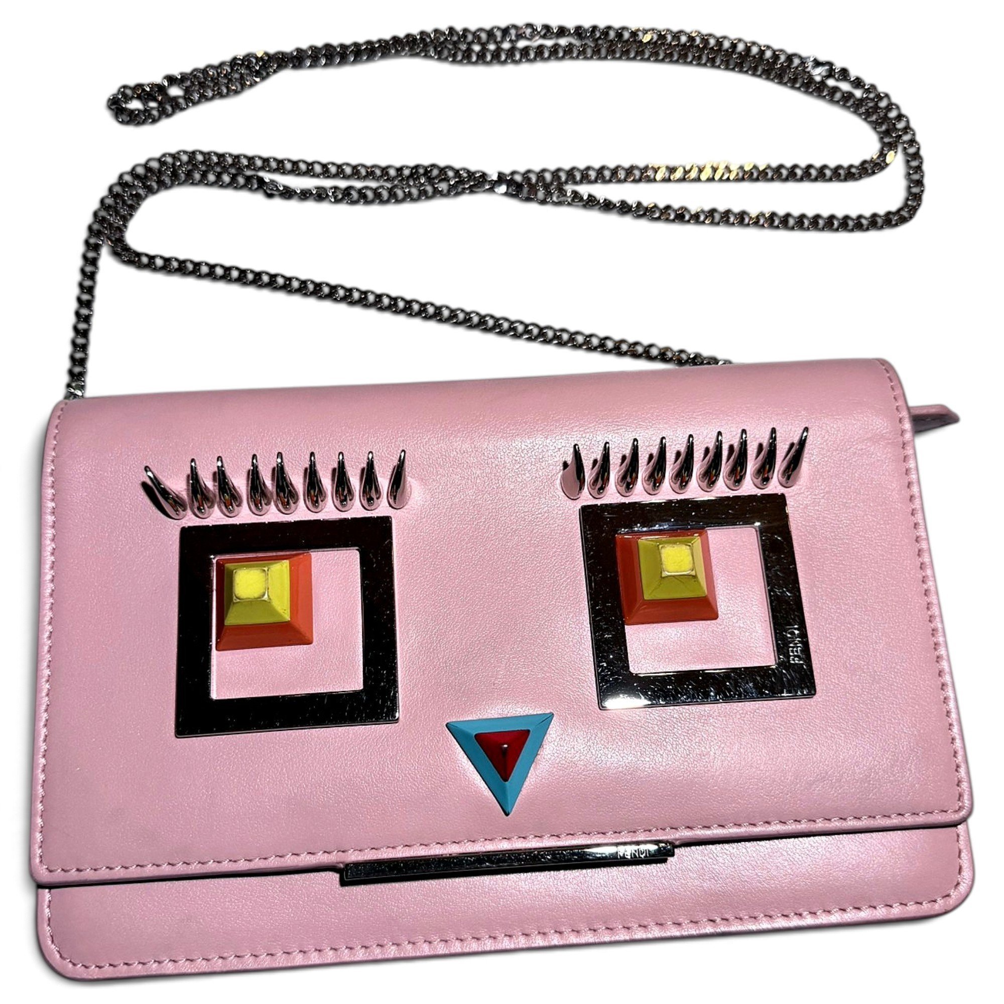 Wallet On Chain leather crossbody bag