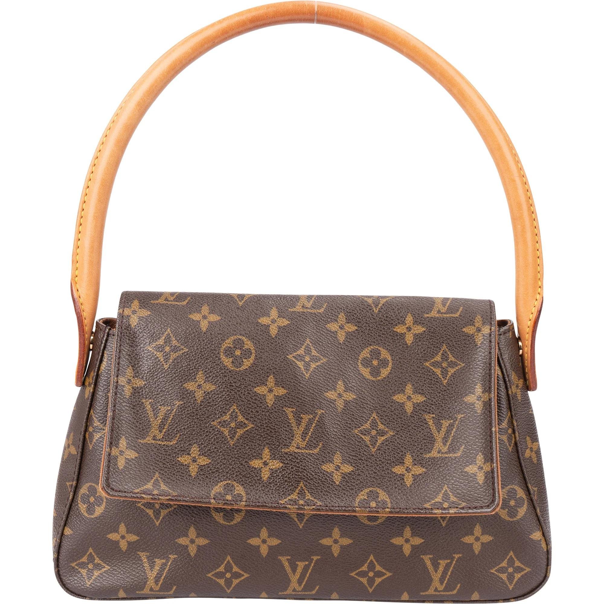 Looping leather handbag