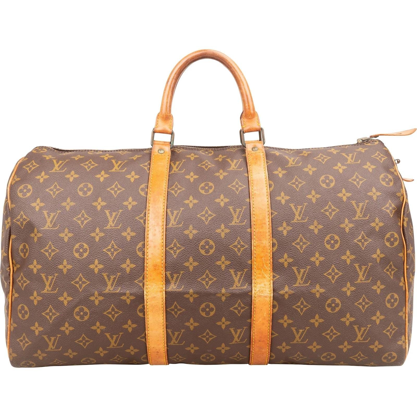 Keepall leather travel bag