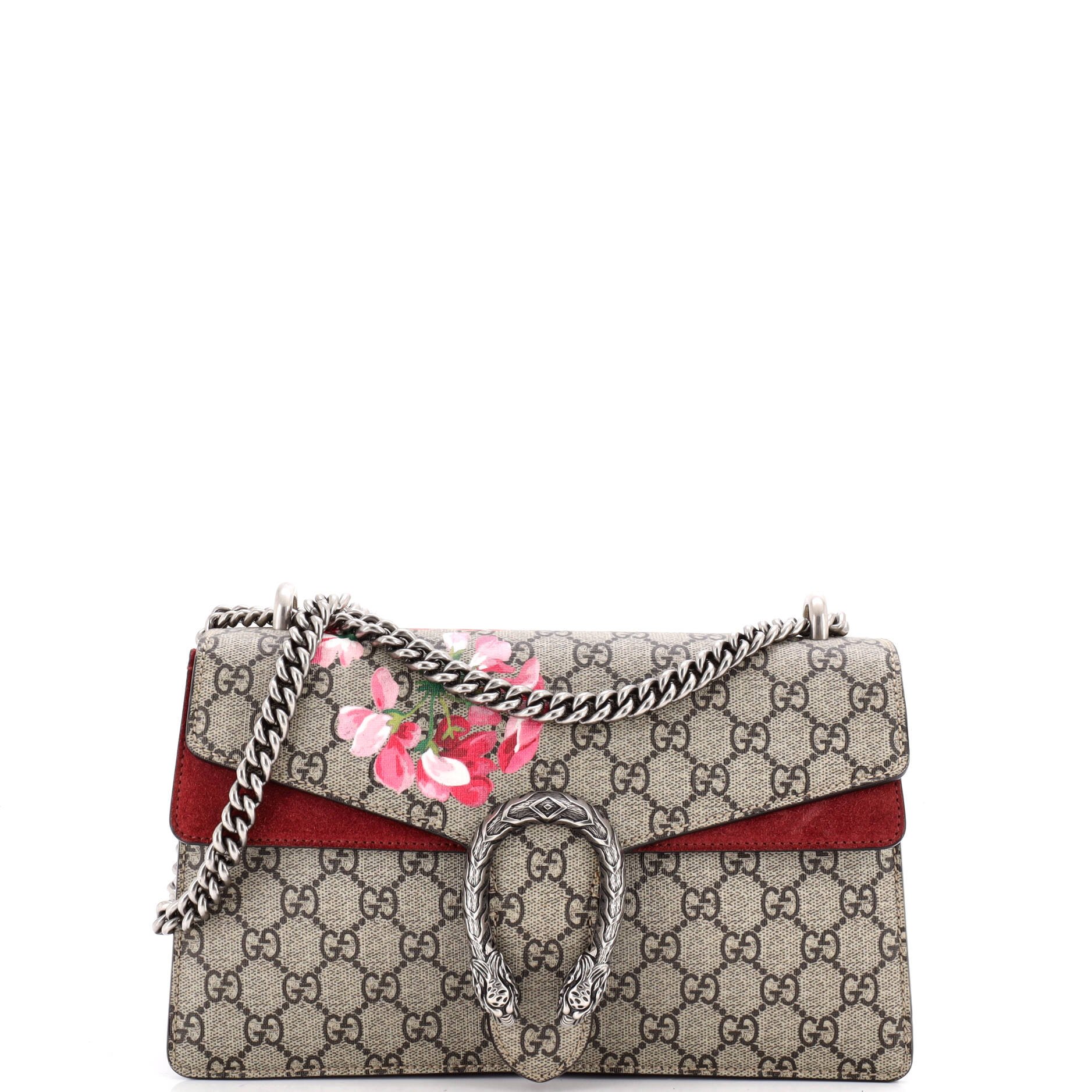 Dionysus Bag Blooms Print GG Coated Canvas Small