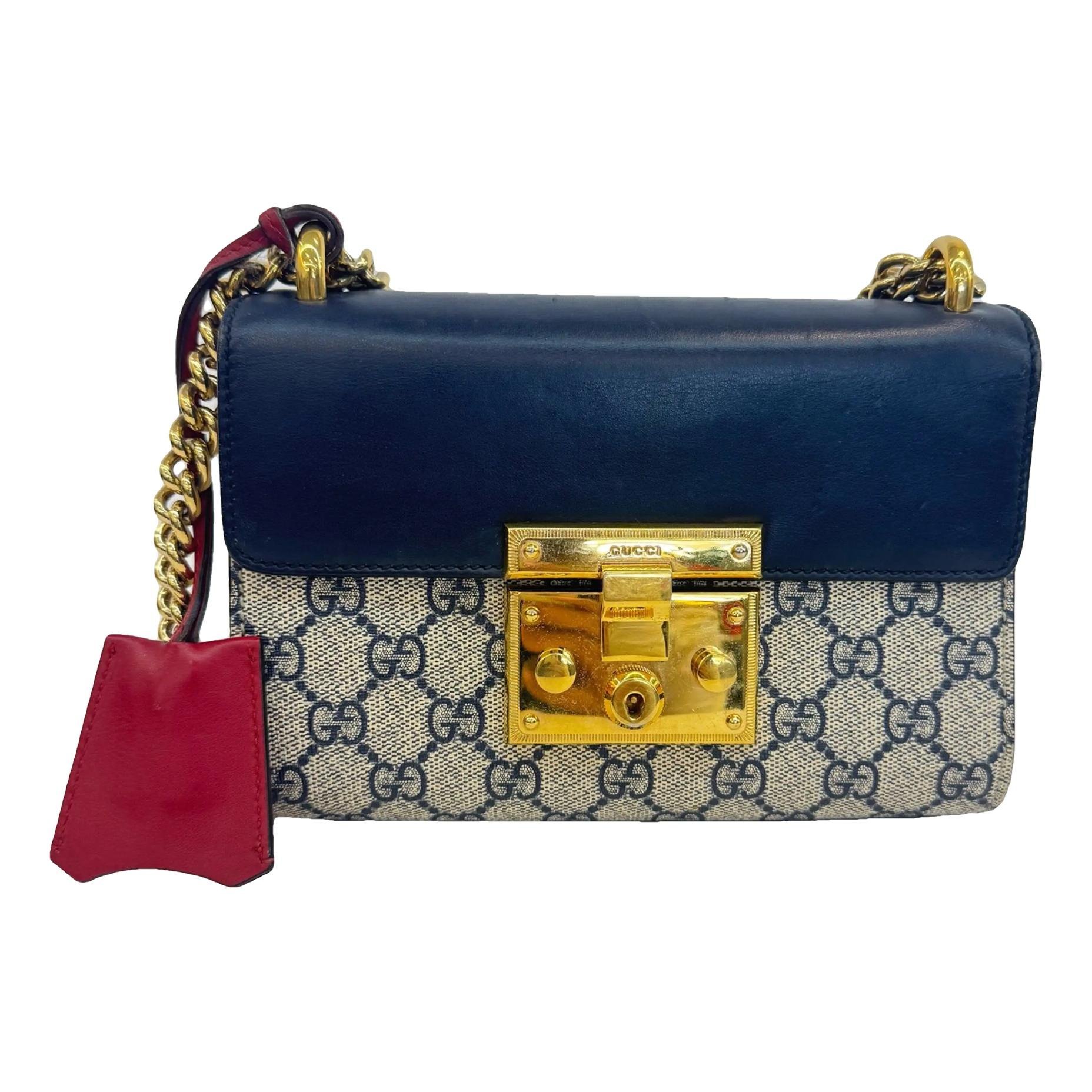 Padlock leather handbag