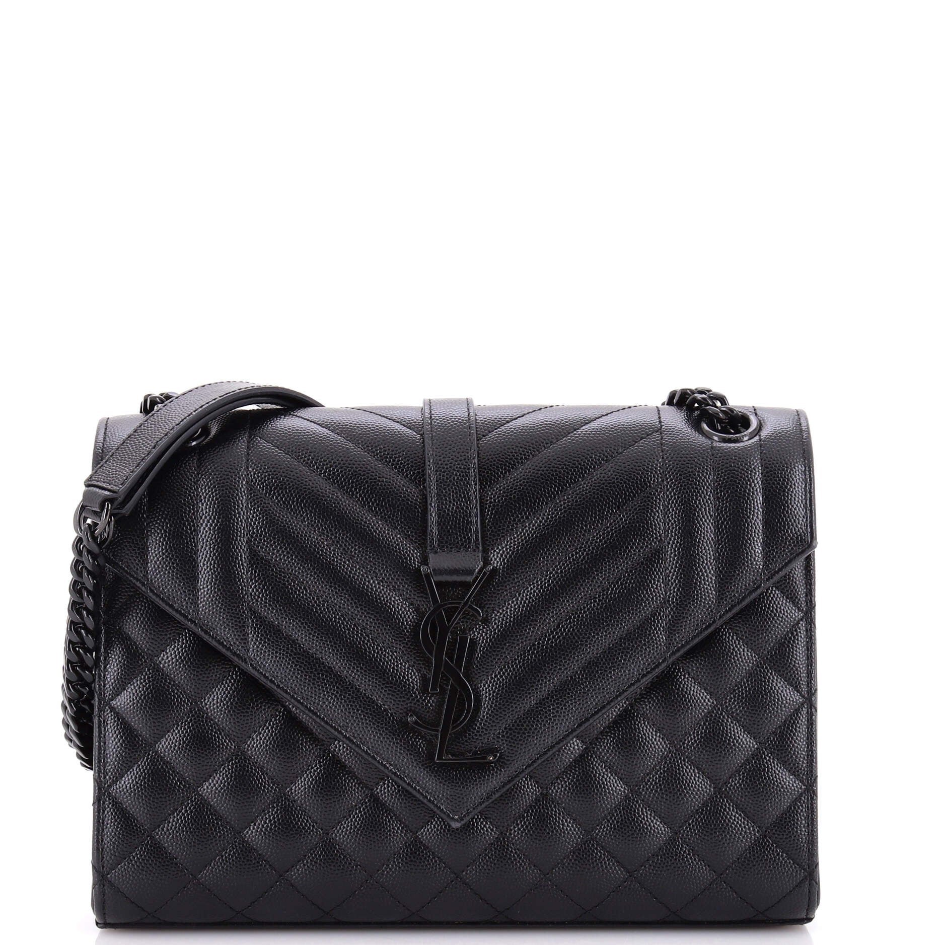 Envelope leather handbag