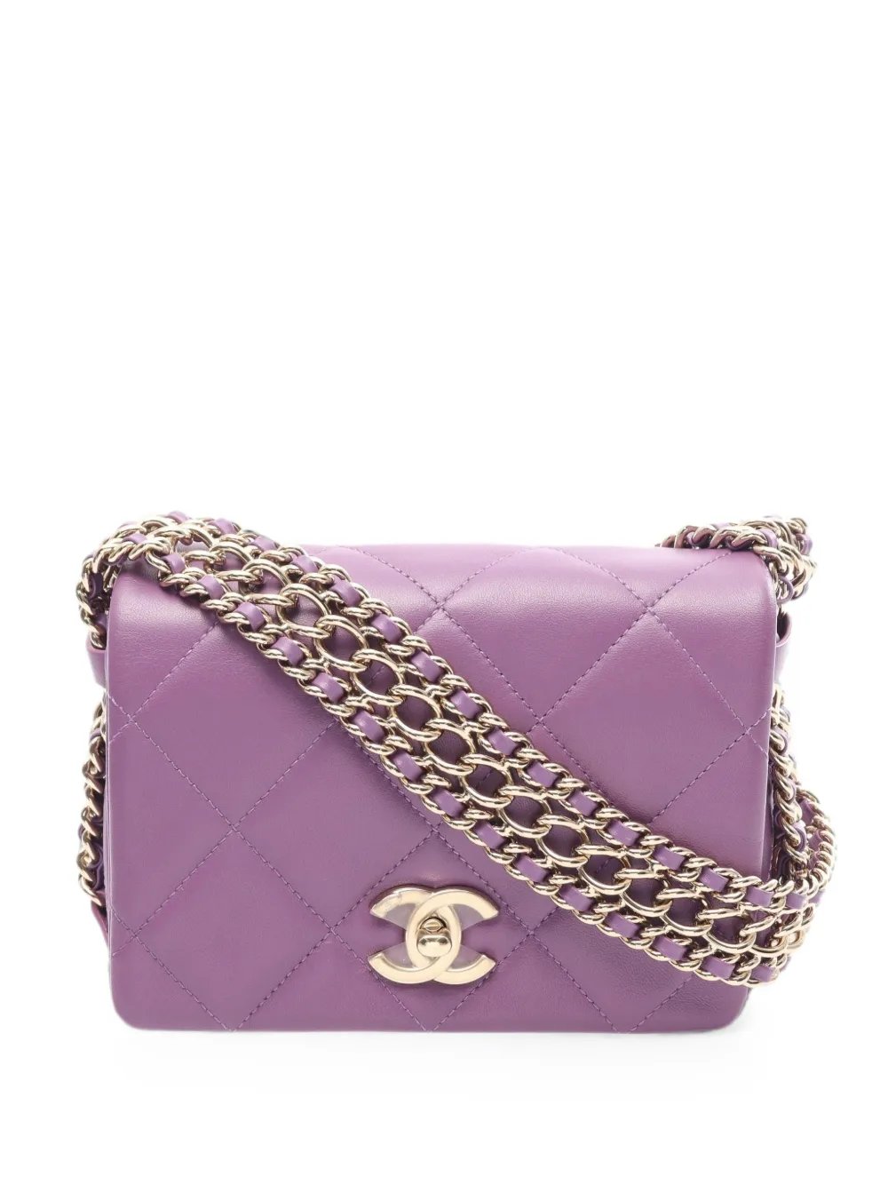 2021 small Flap chain-strap leather shoulder bag