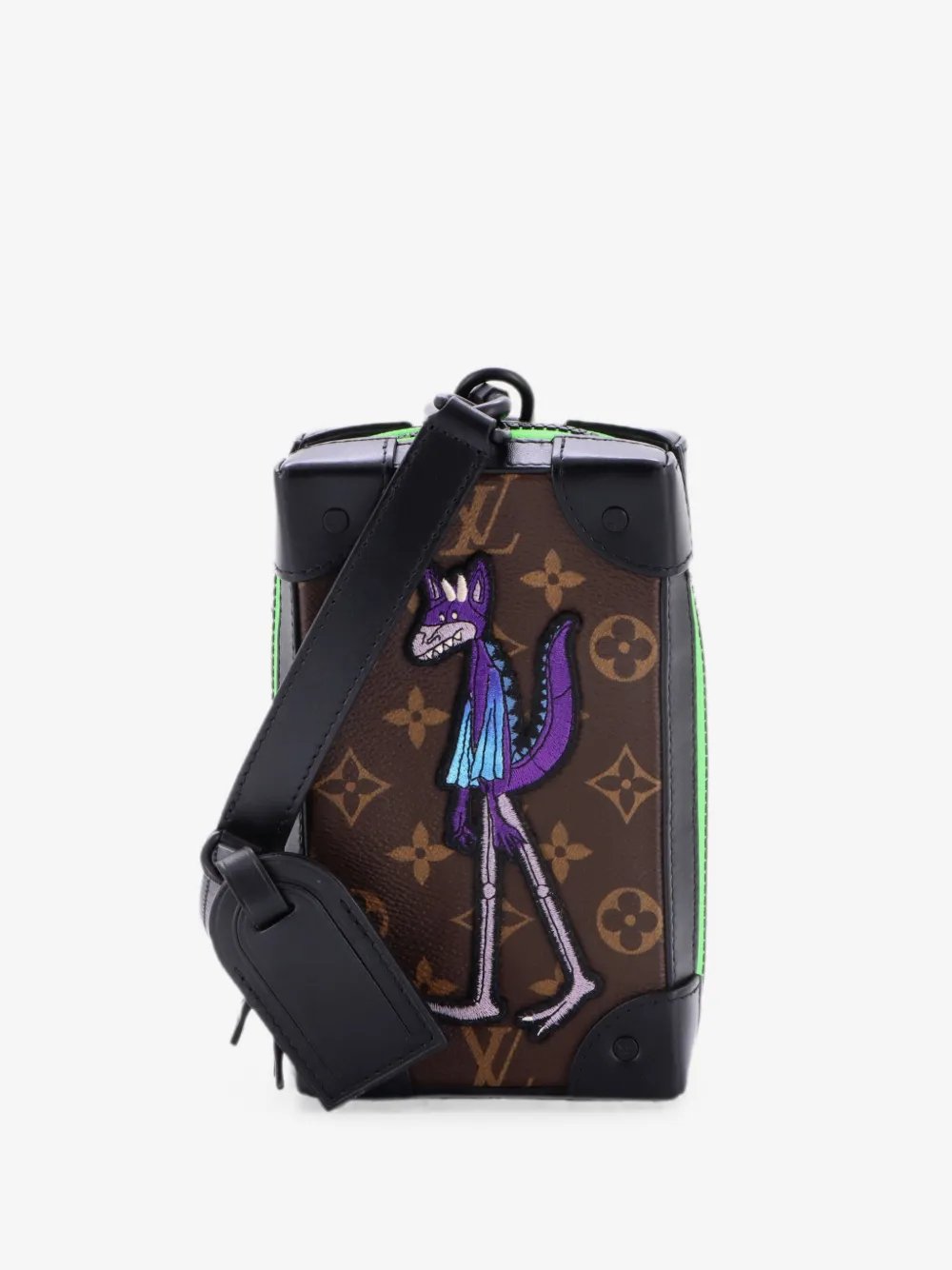 Soft Trunk Phone Box Monogram Canvas with LV Friends Patch crossbody bag