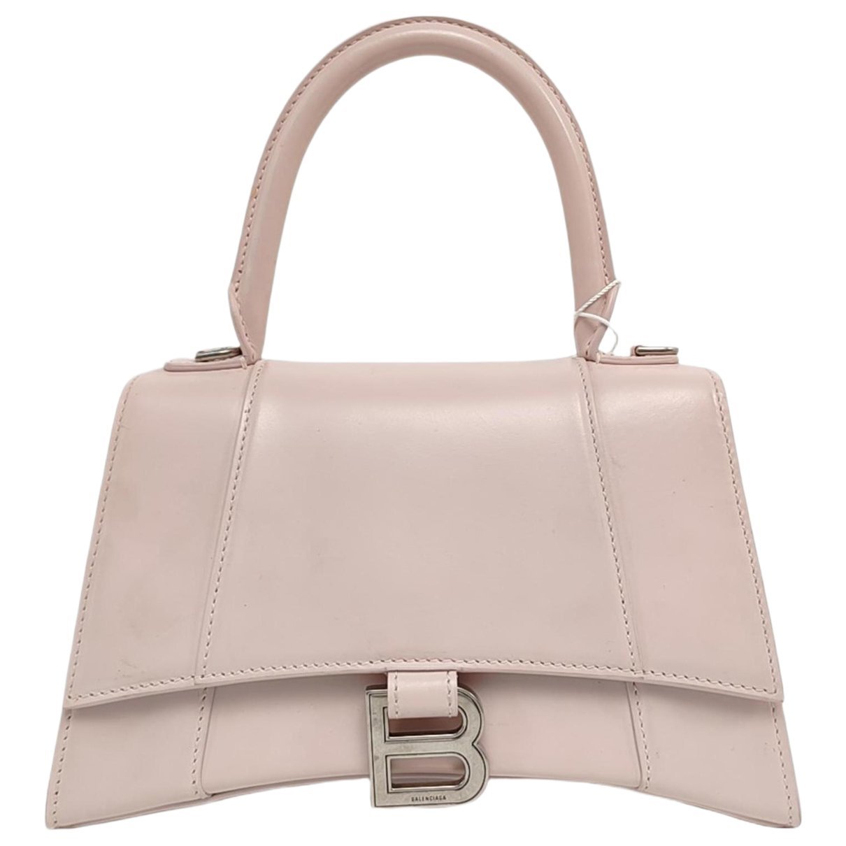 Hourglass leather handbag