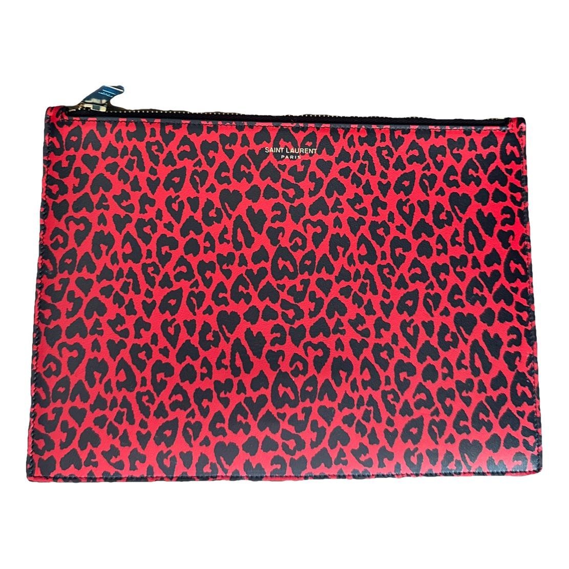 Leather clutch bag