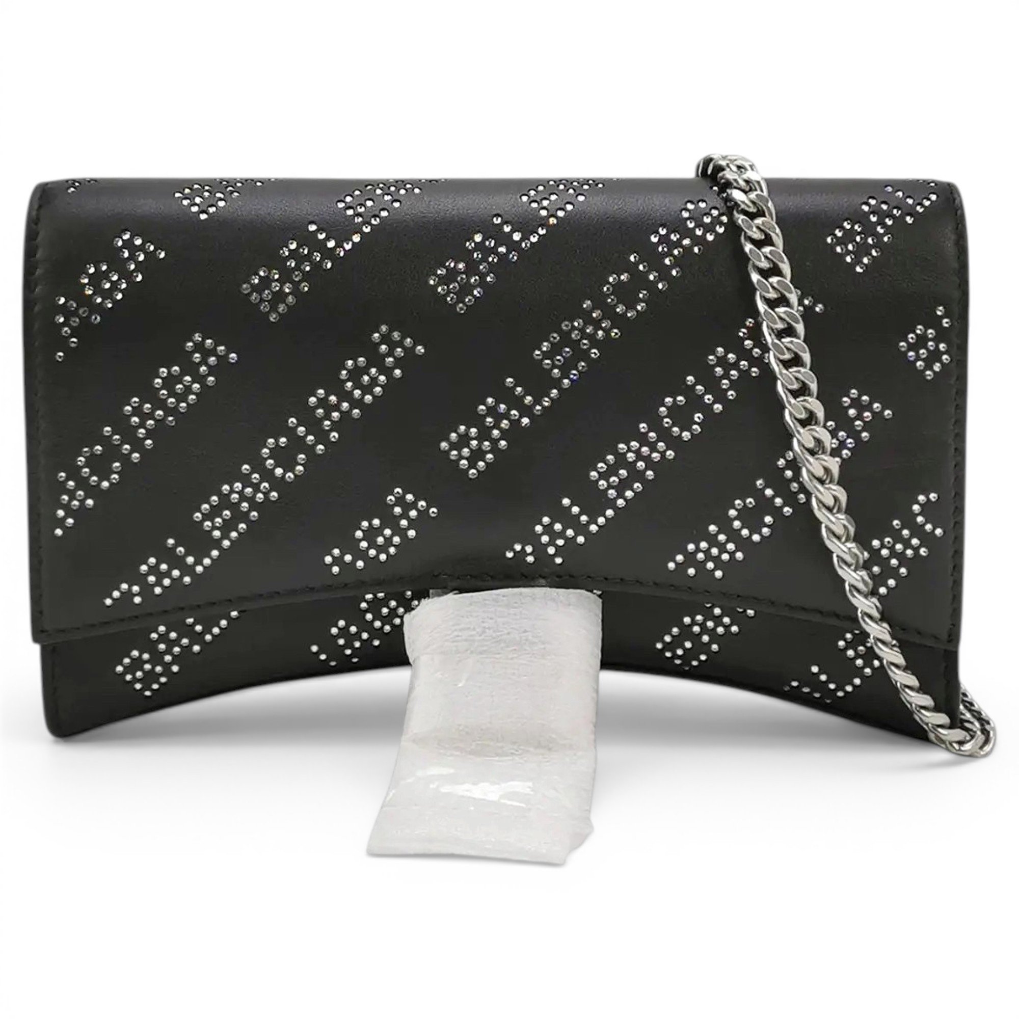 Hourglass leather crossbody bag
