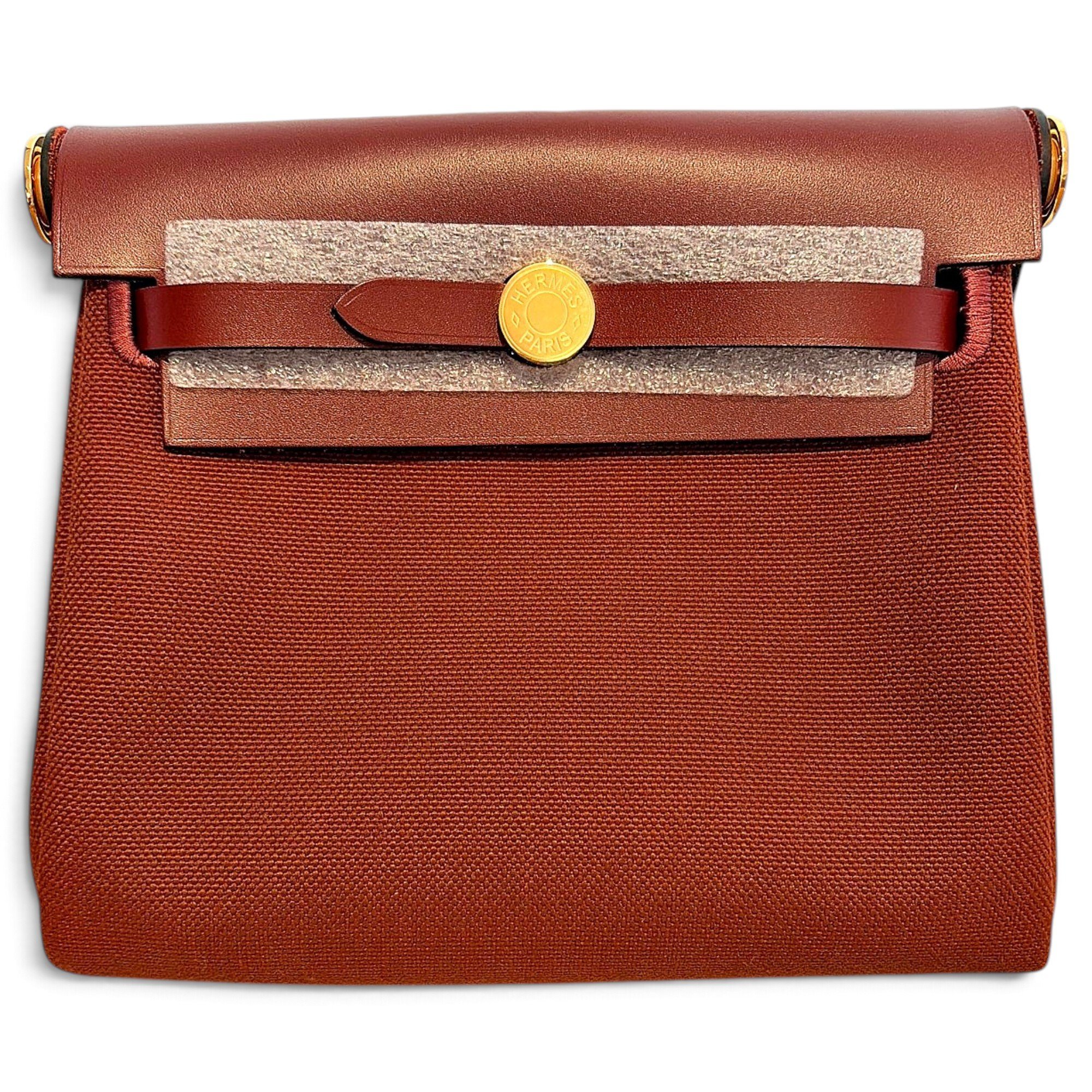 Hermes Herbag Handbag Gold