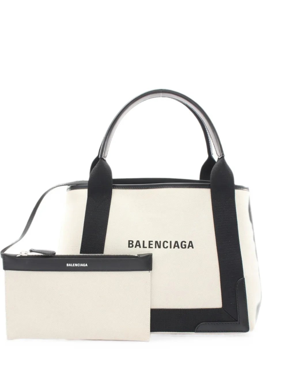 Balenciaga 2010s small Navy Cabas tote bag