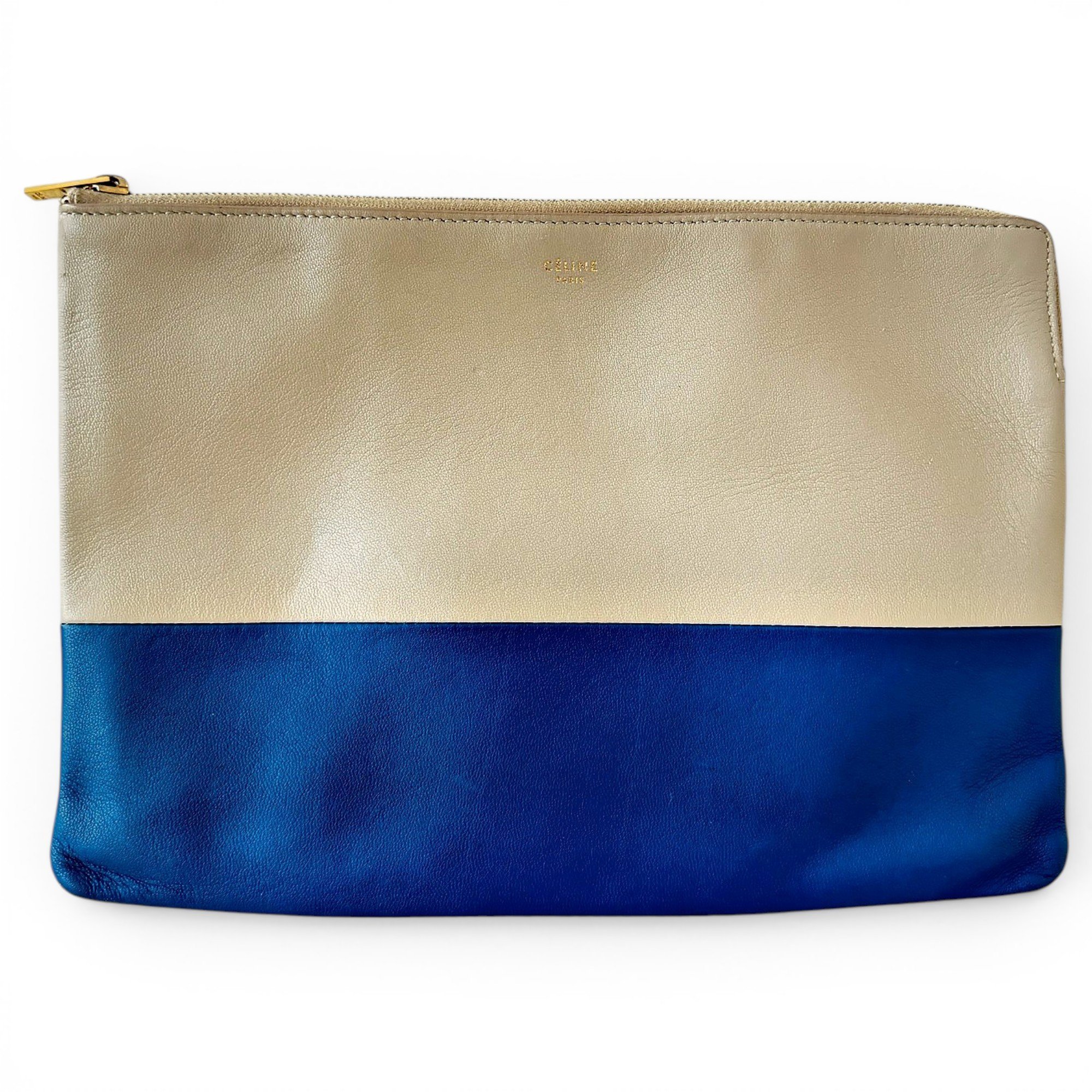 Leather clutch bag