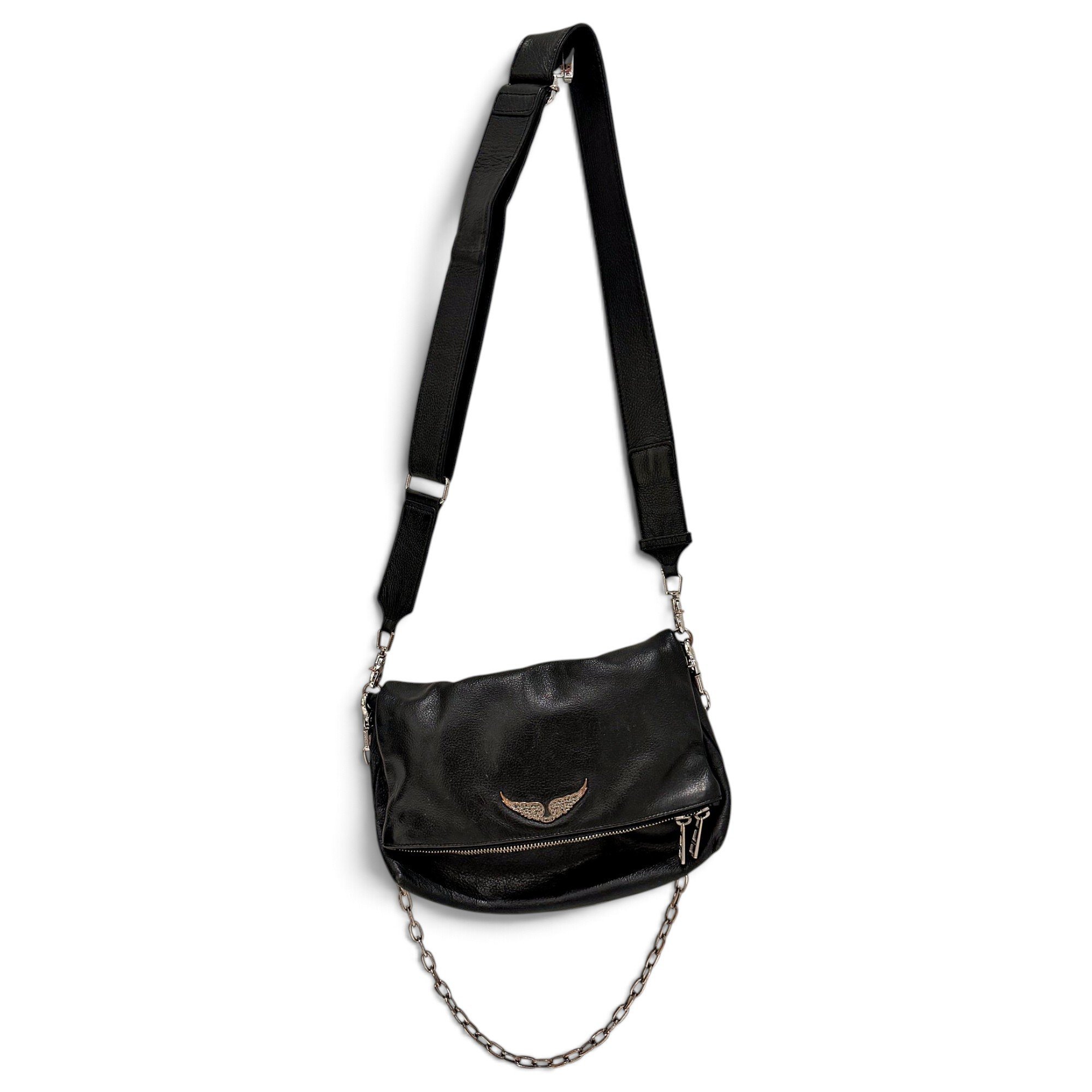 Rock leather crossbody bag