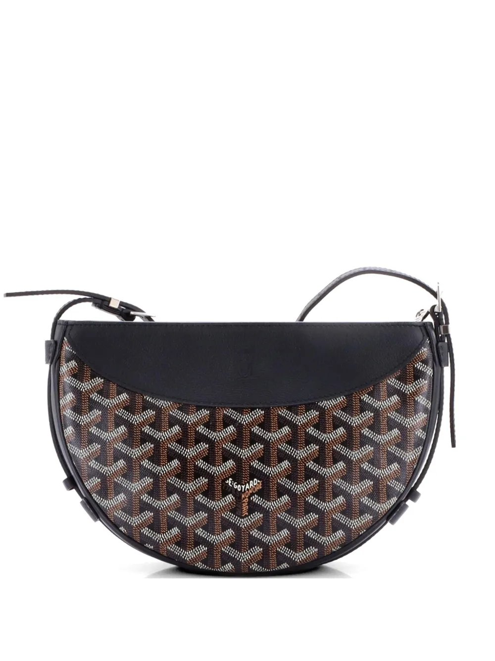 Hirondelle Coated Canvas and Leather shoulder bag