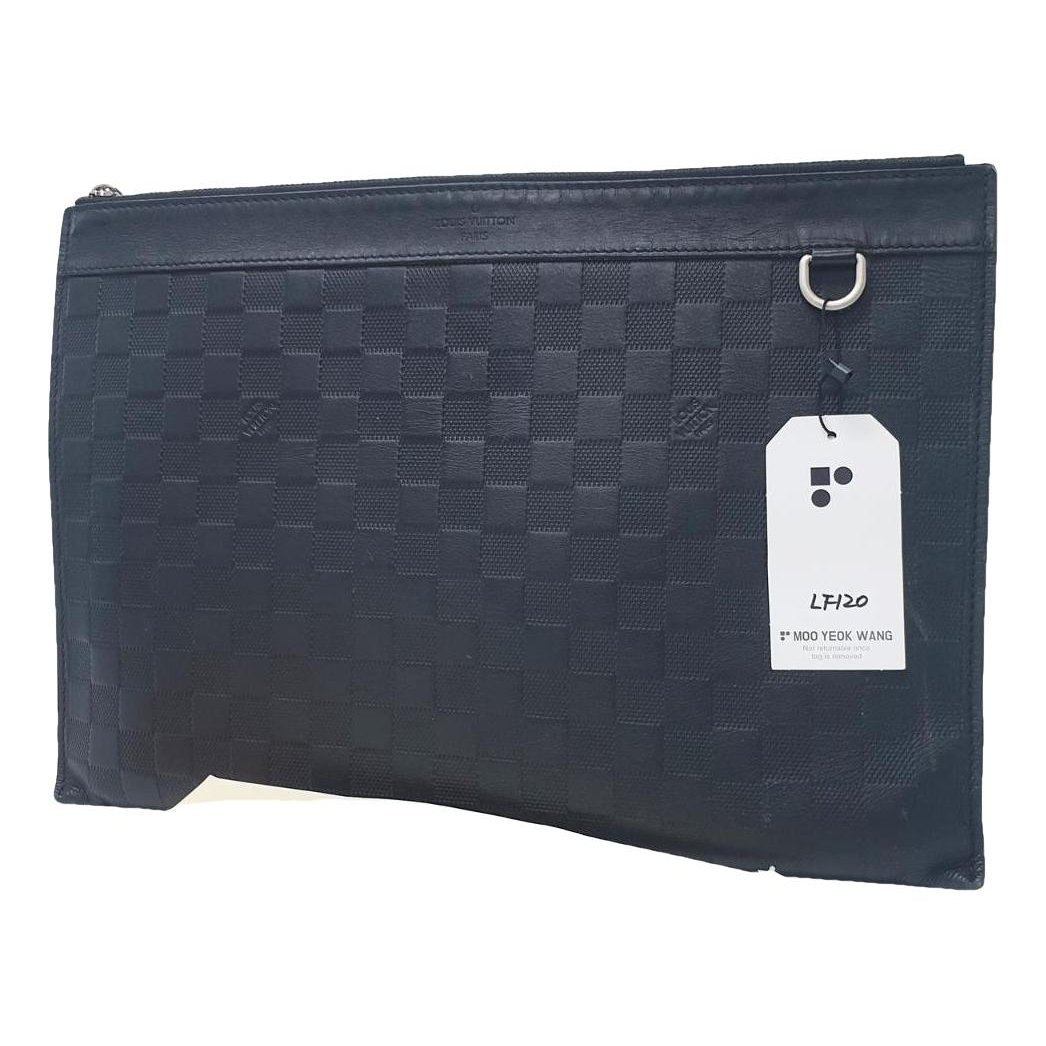 Leather clutch bag