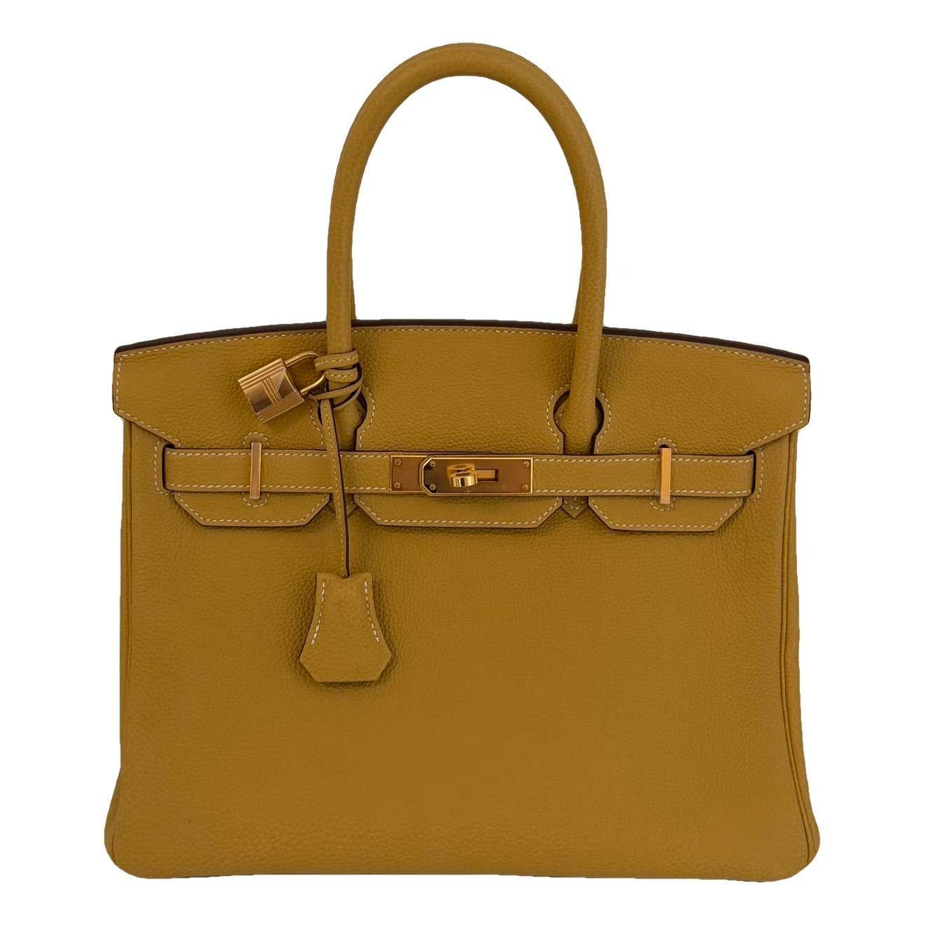 Hermes Birkin 30 Handbag Jaune Ambre Togo Leather