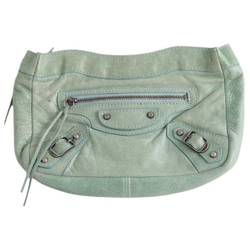 Leather clutch bag