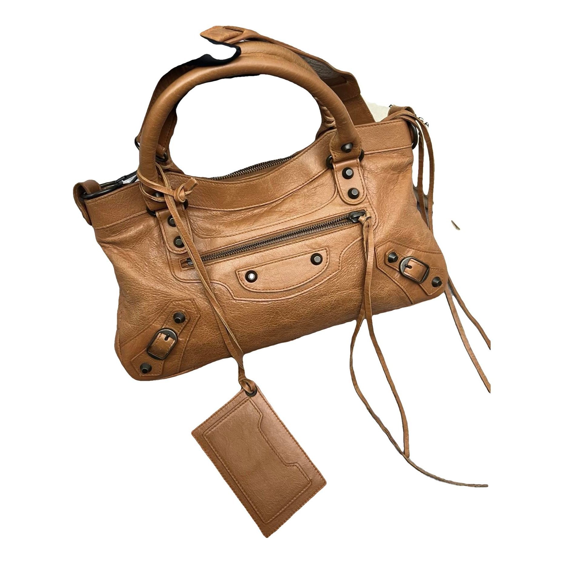 First leather handbag