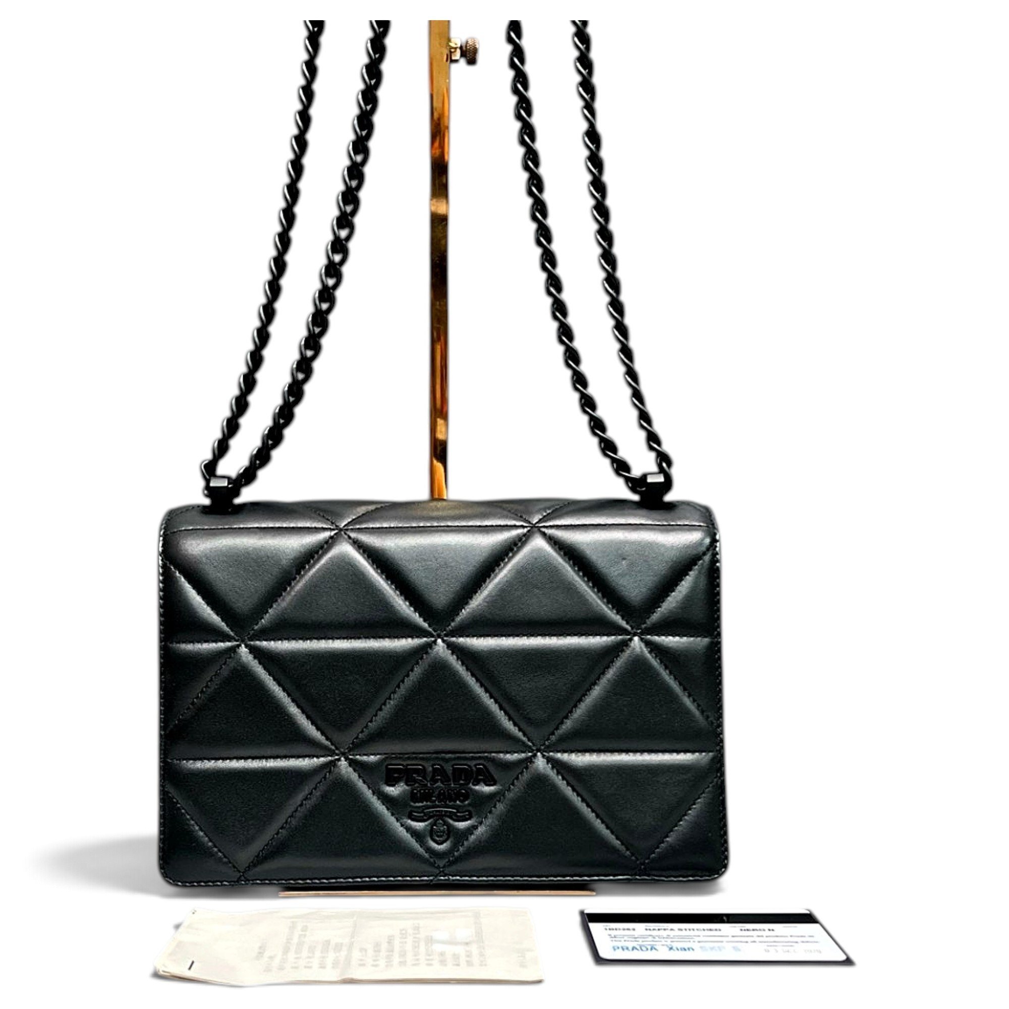 Diagramme leather handbag