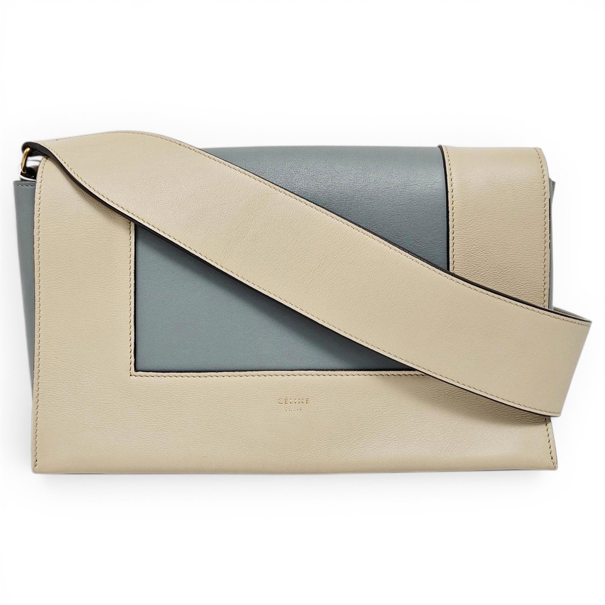Frame leather handbag