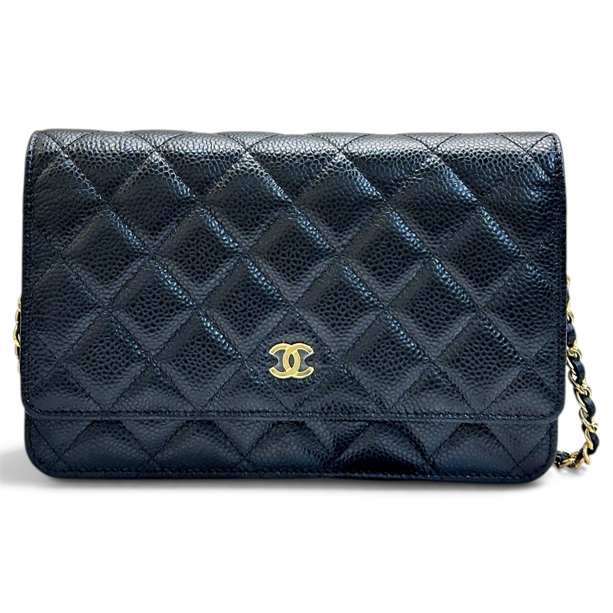 Wallet On Chain leather crossbody bag