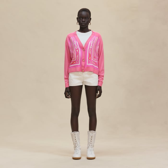 Rose Sakura "Candy Libris" Long-sleeve Twillaine Cardigan