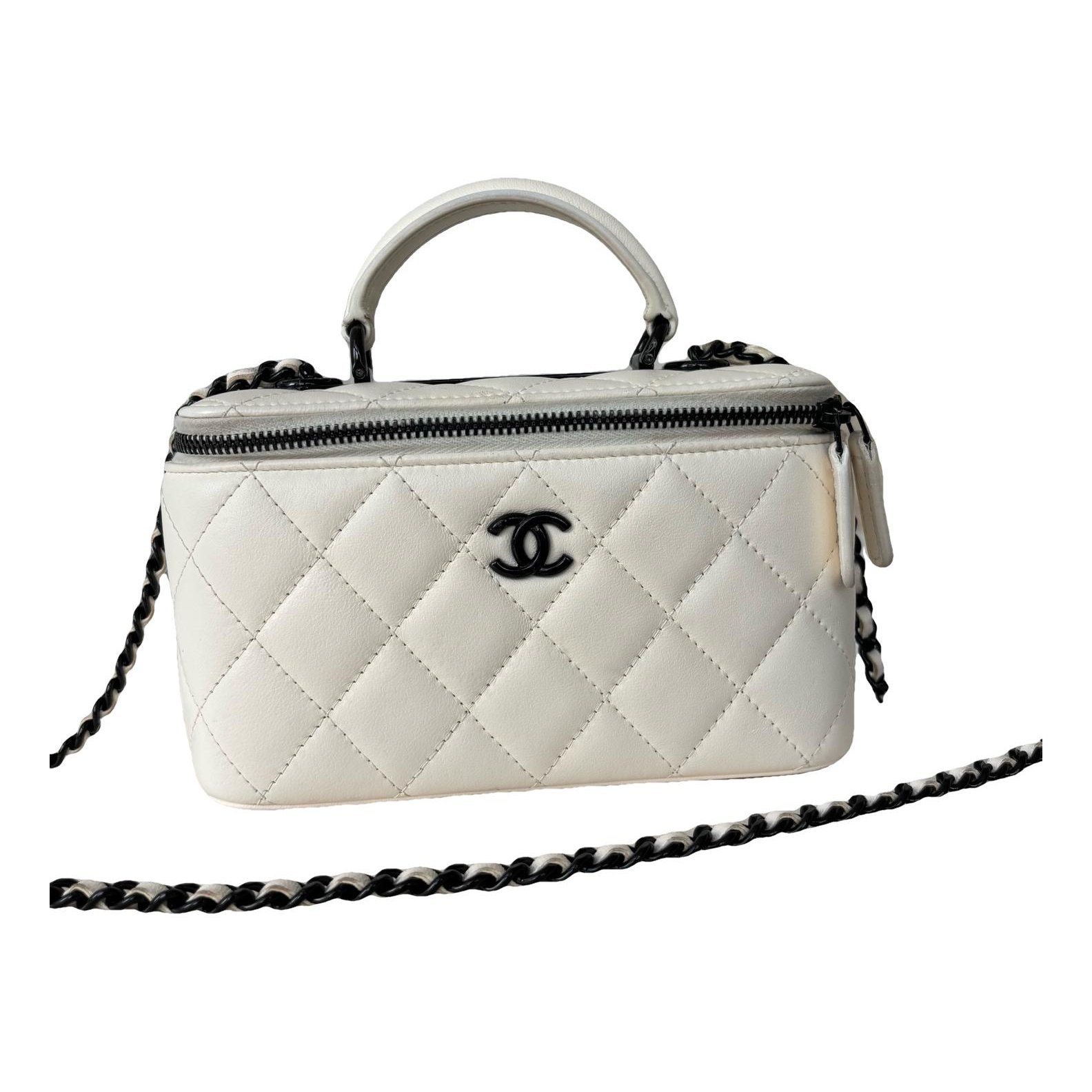 Vanity leather handbag