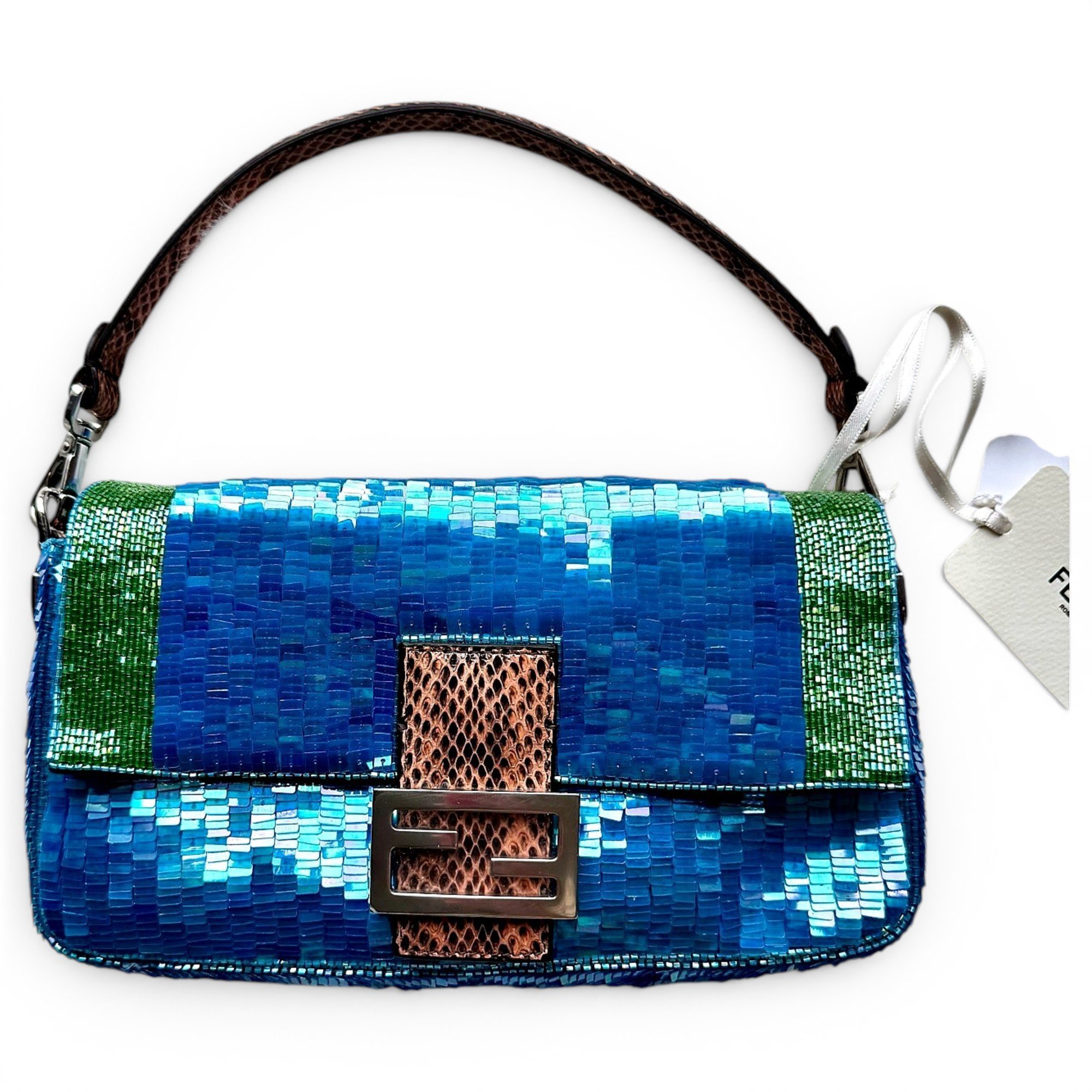 Baguette glitter handbag