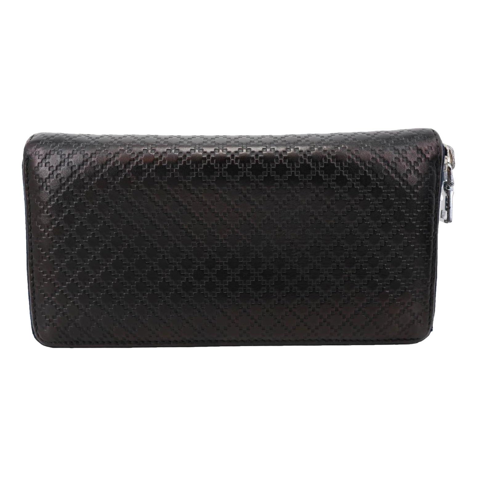Leather clutch bag