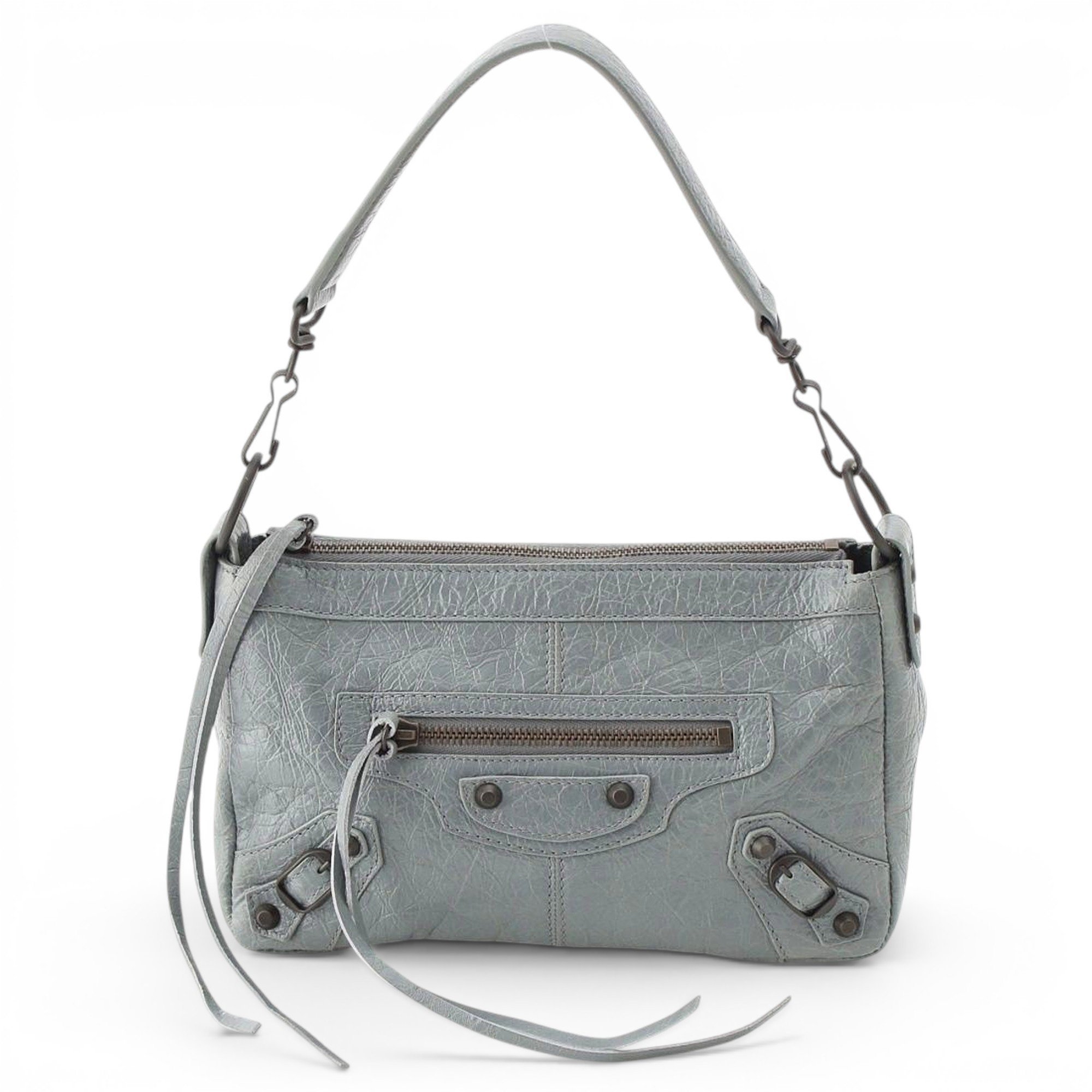 City leather handbag