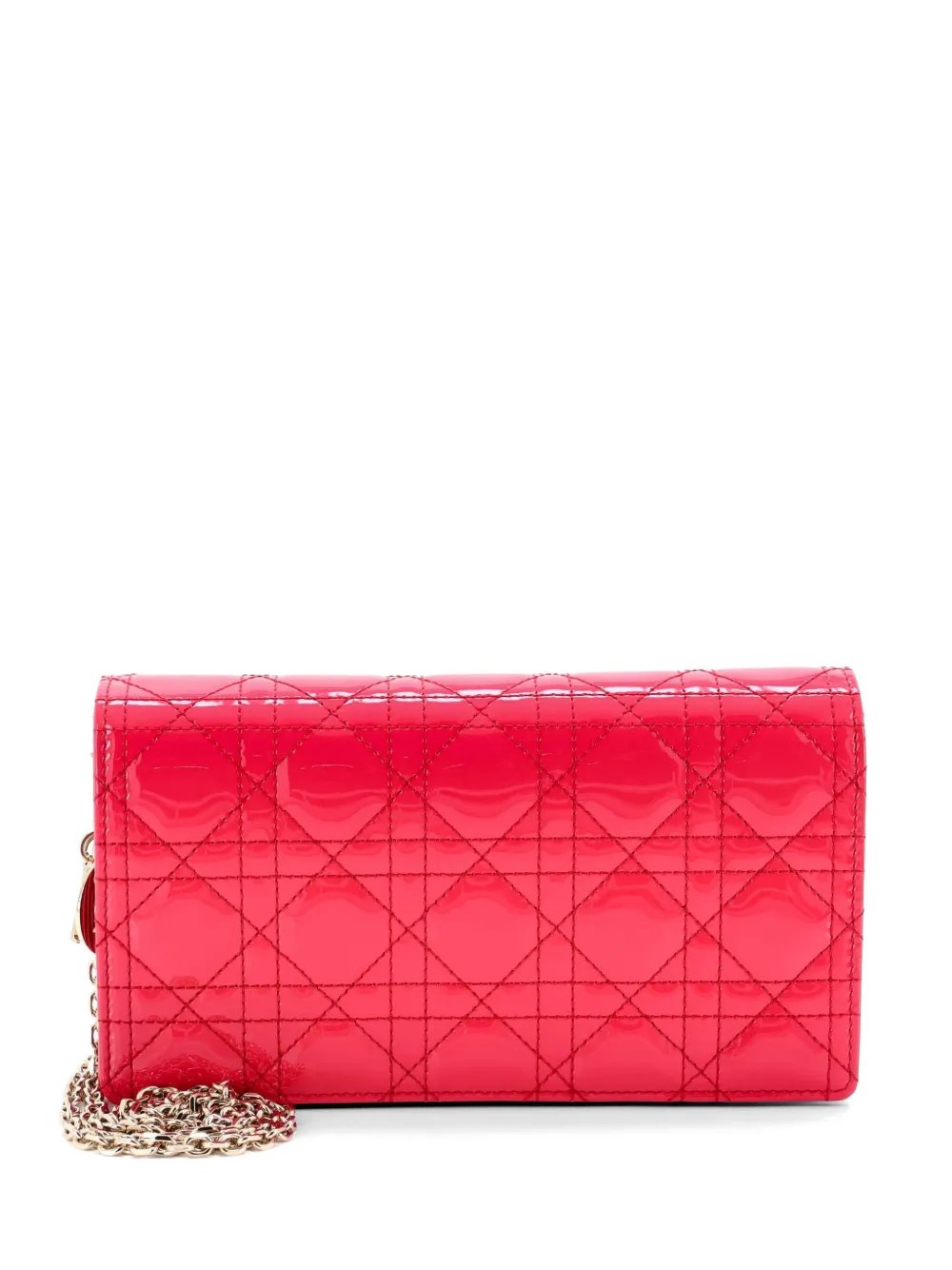 Lady Dior Chain Pouch Cannage Quilt Patent crossbody bag
