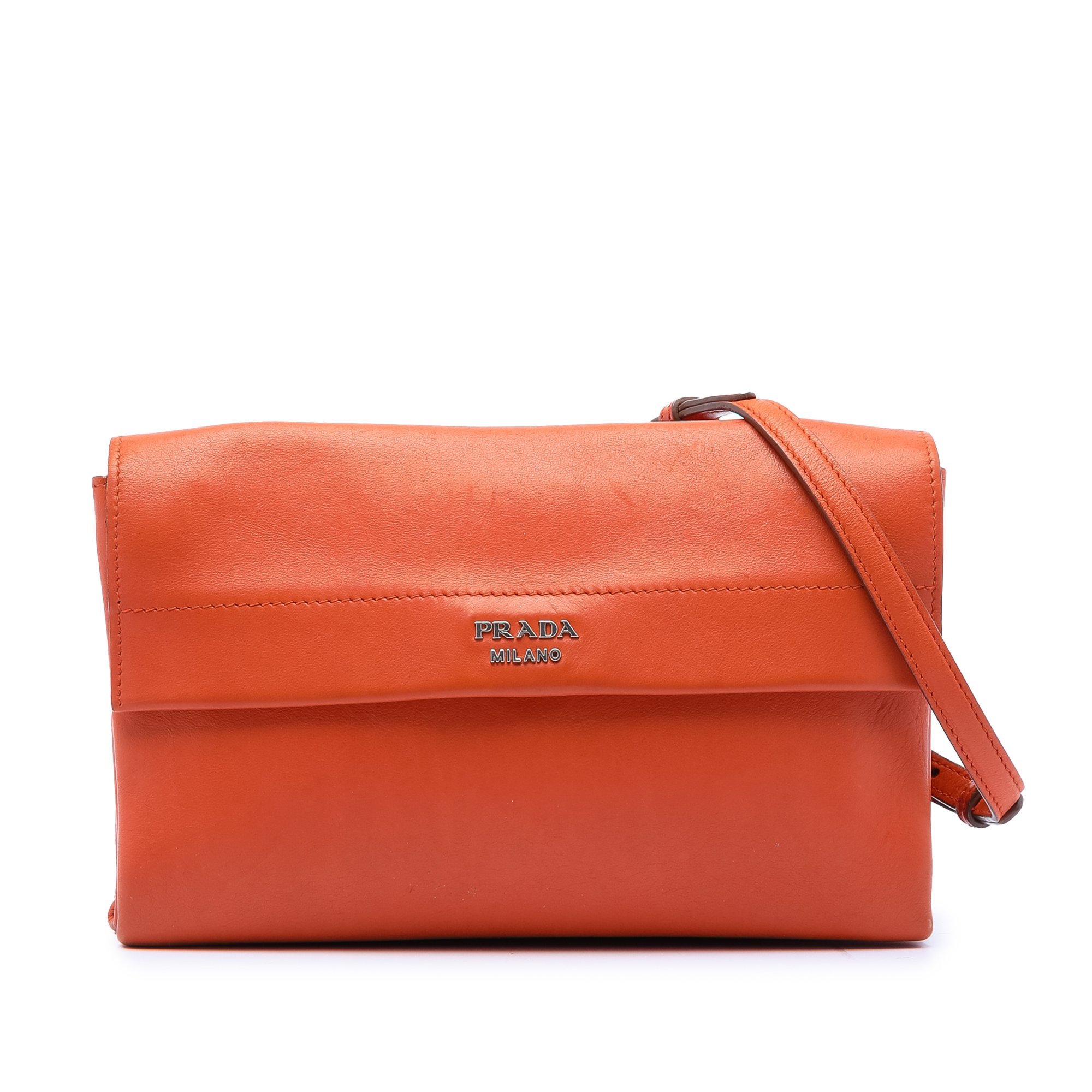 Double leather handbag